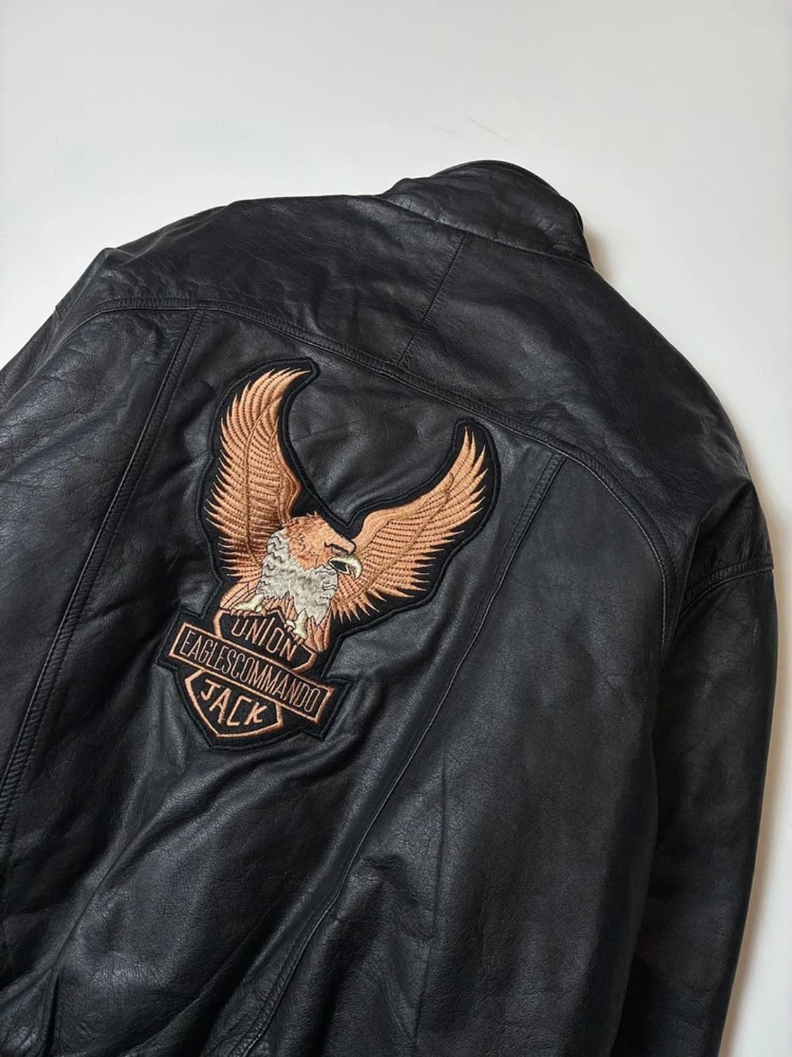 Selected 90's 이글 자수 봄버 가죽 항공 자켓 PN8174 상품이미지2