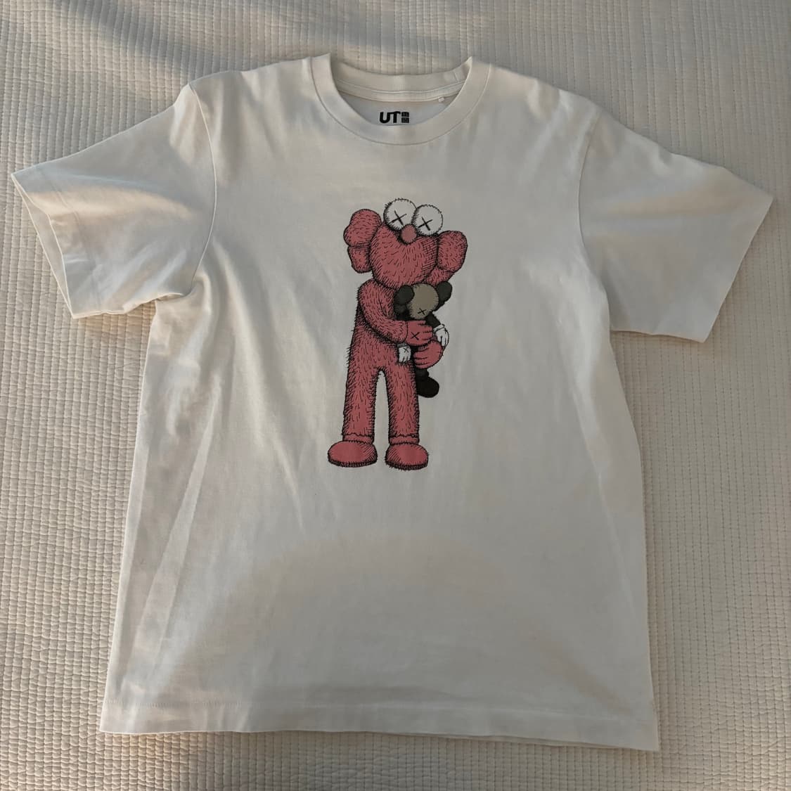 [S] 유니클로X카우스 반팔티셔츠 화이트 상품이미지1