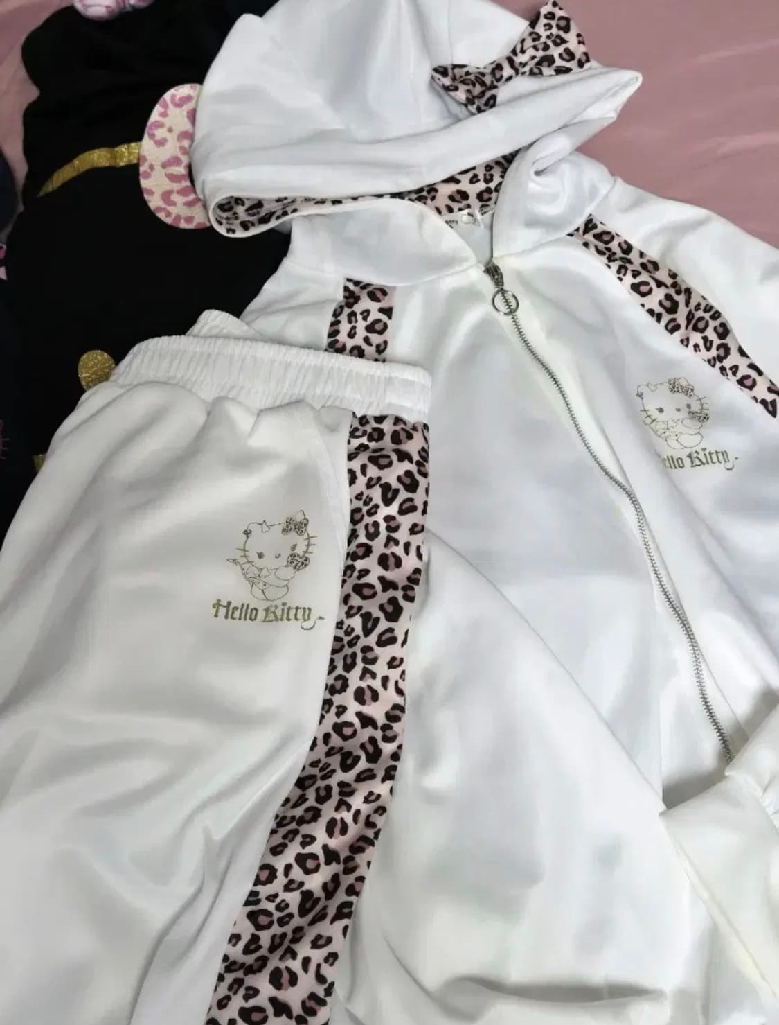 헬로키티 갸루 셋업 4종 악마 키티 핑크 레오파드 호피 키티 오네갸루 상품이미지7