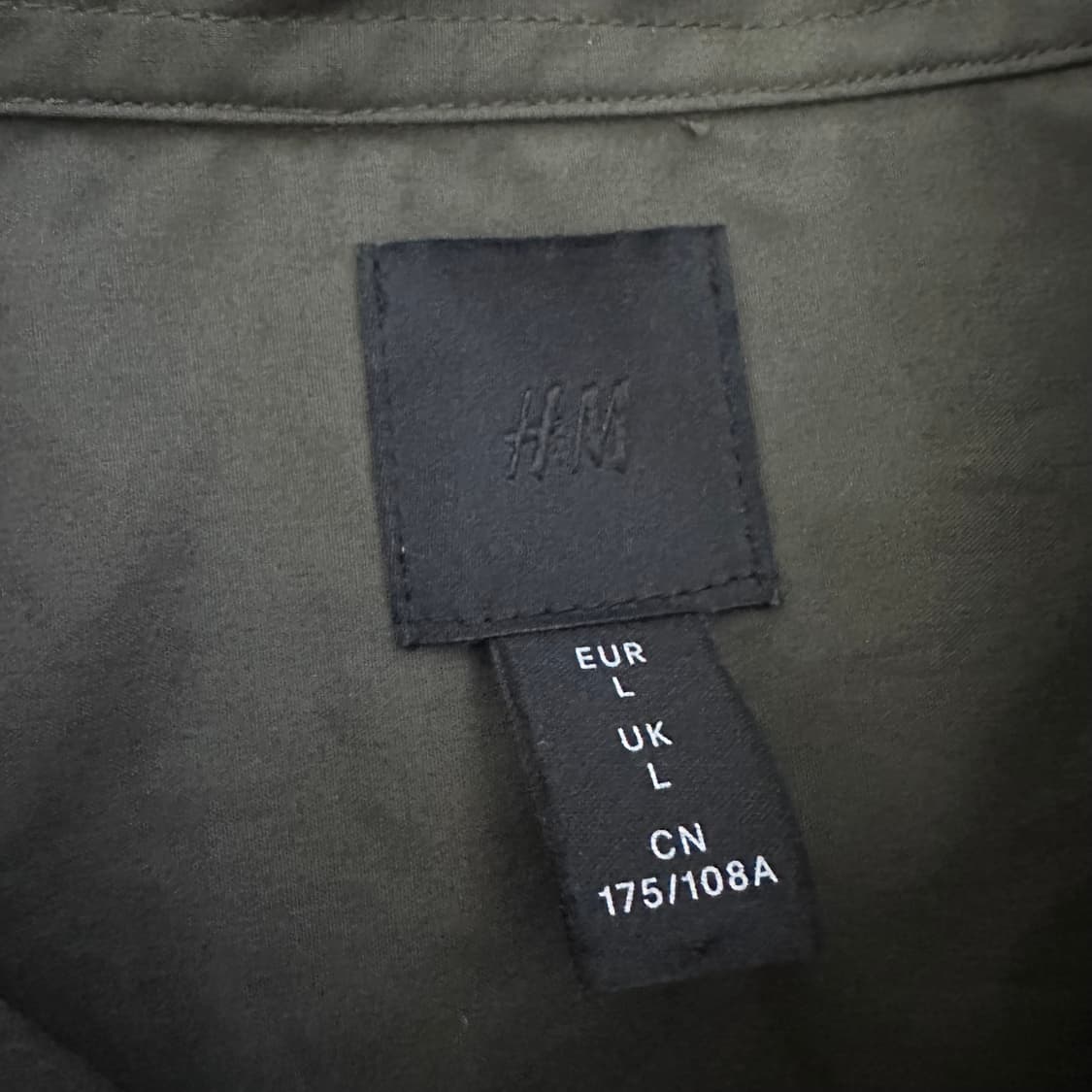 H&M 에이치엔엠 남성 포켓 셔츠 카키 L 상품이미지4