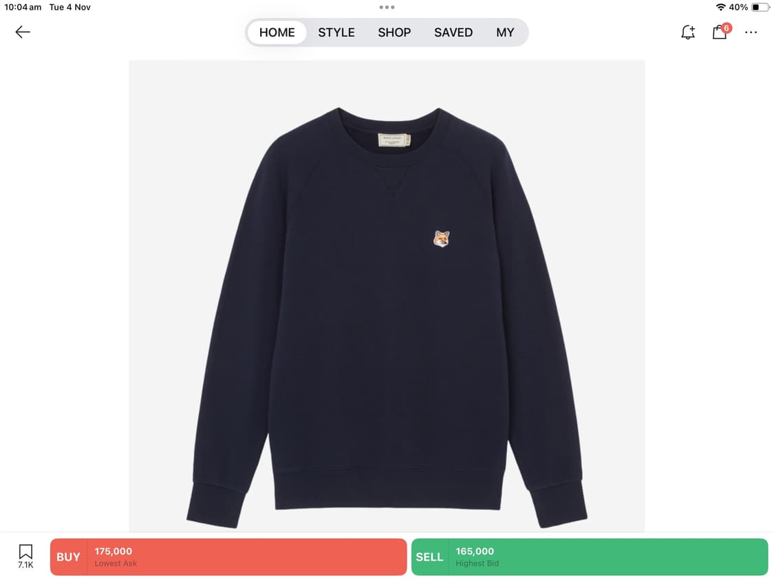 메종키츠네 맨투맨 s 상품이미지1