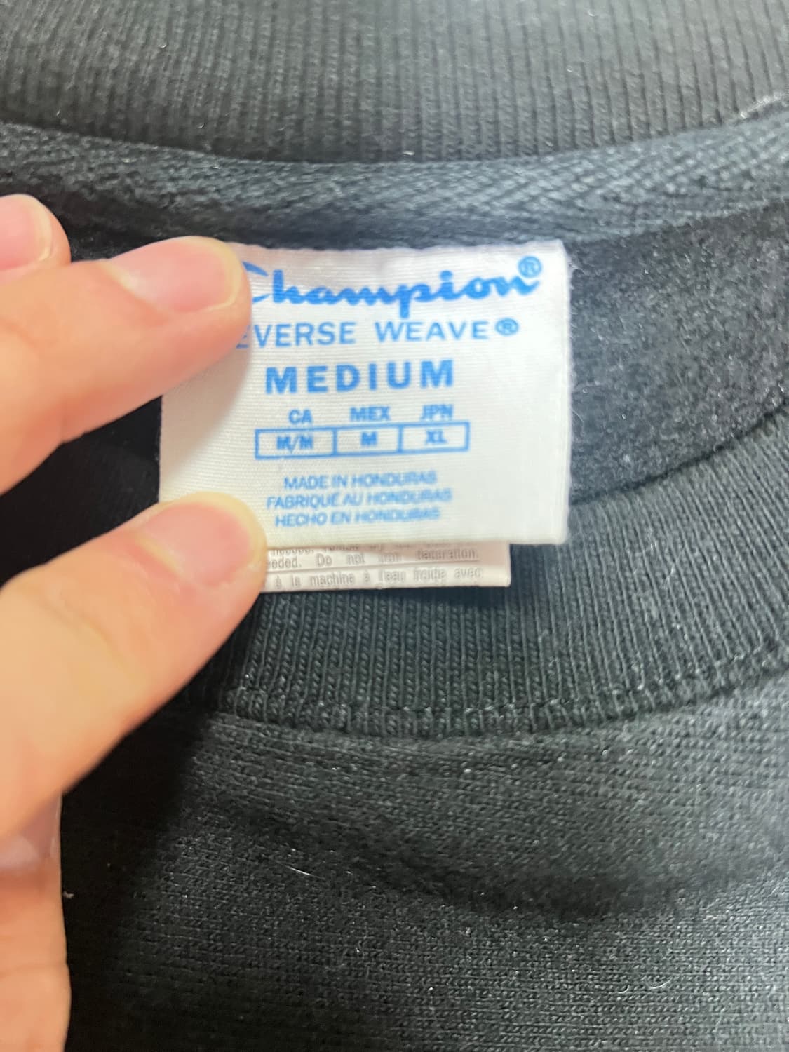 챔피온 리버스위브 블랙 스웻셔츠 상품이미지2