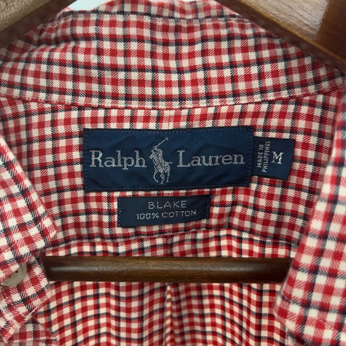 폴로 랄프로렌 컨트리 레트로 오버핏 깅엄체크 셔츠 M C08747 상품이미지5