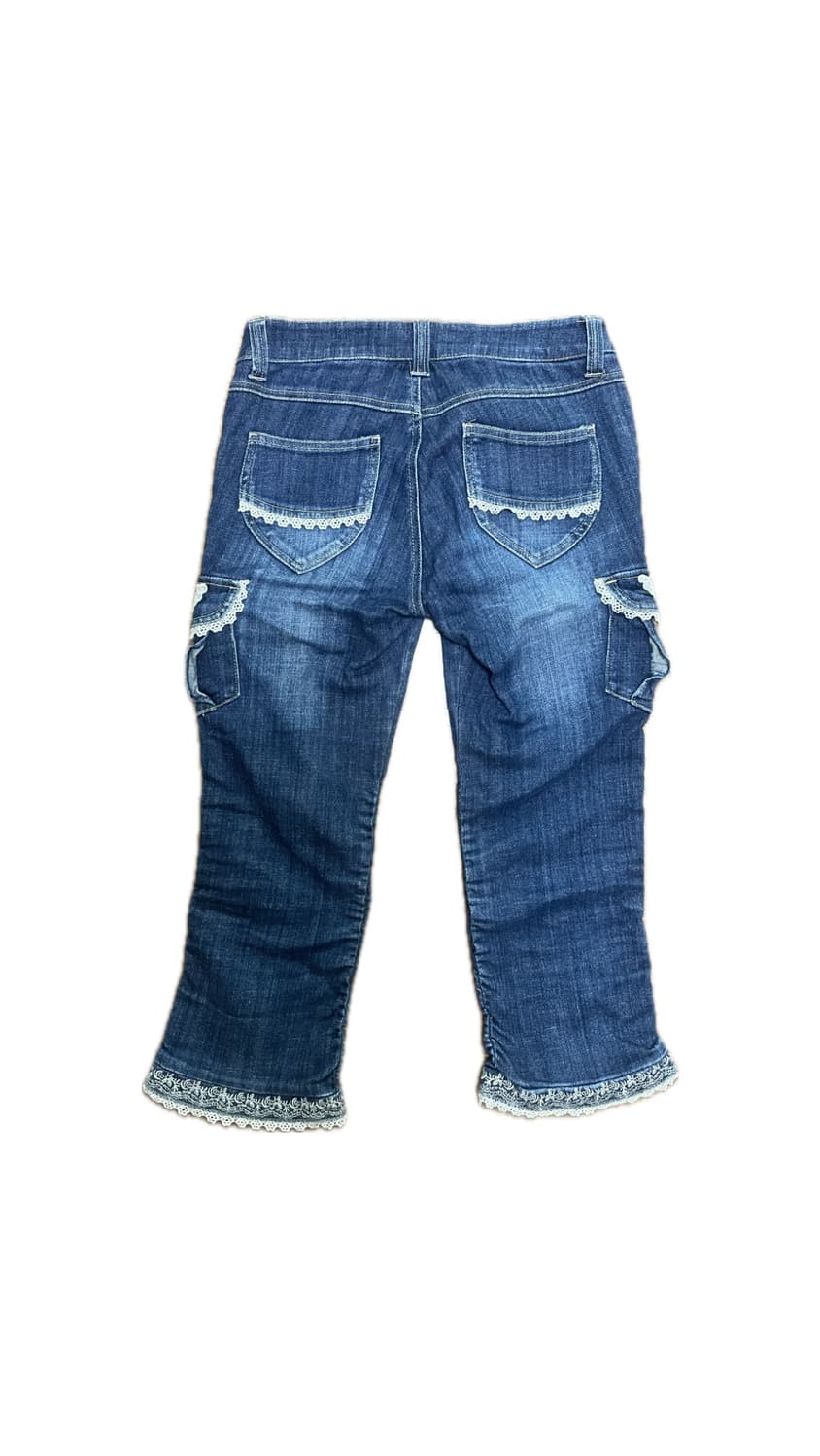 엑시즈팜 레이스 데님 7부 팬츠 상품이미지3