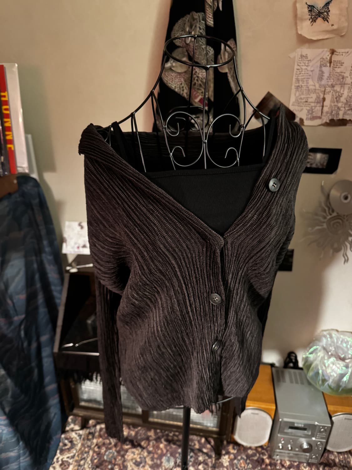 Dark choco crinkle blouse 상품이미지2