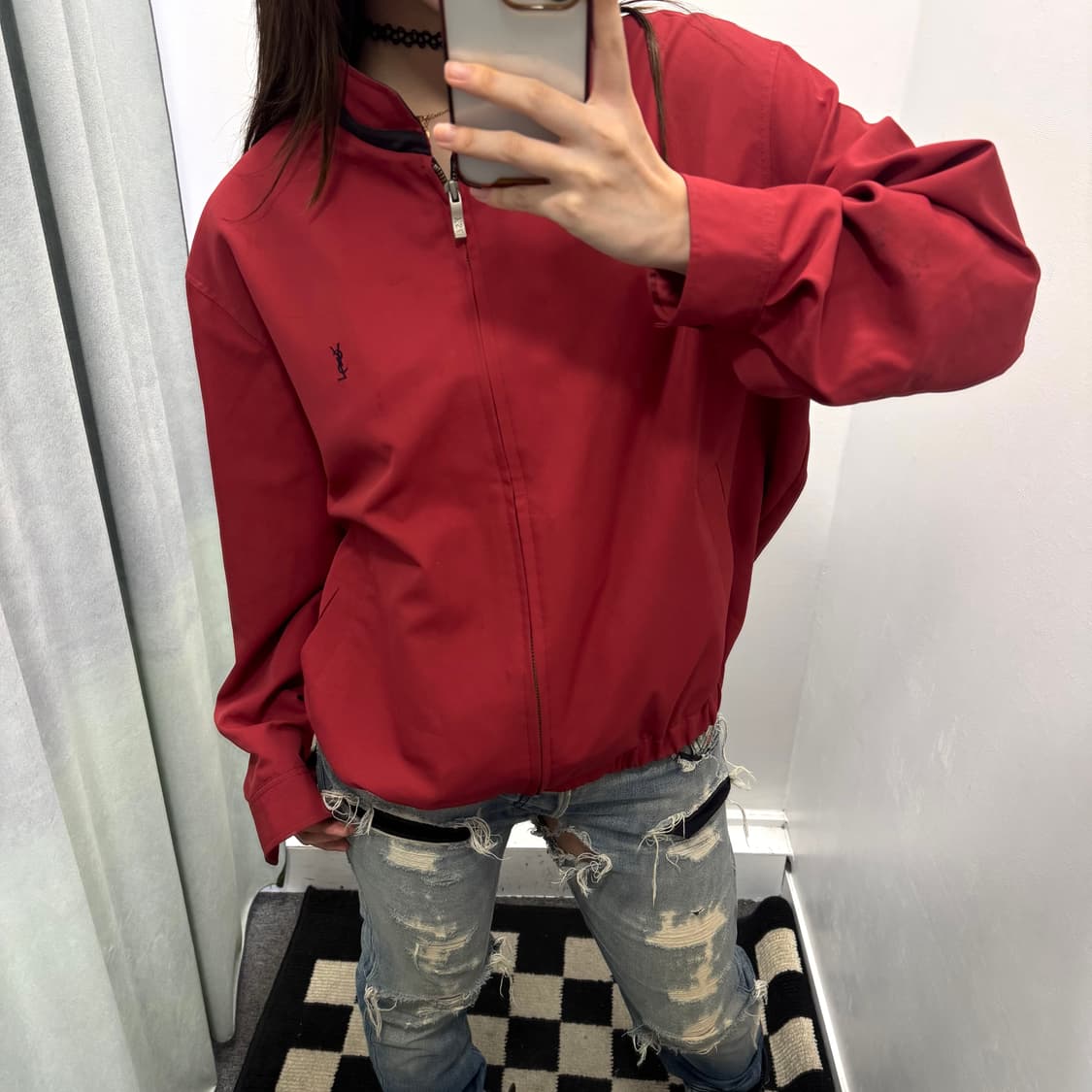 입생로랑 레드 블루종 상품이미지1