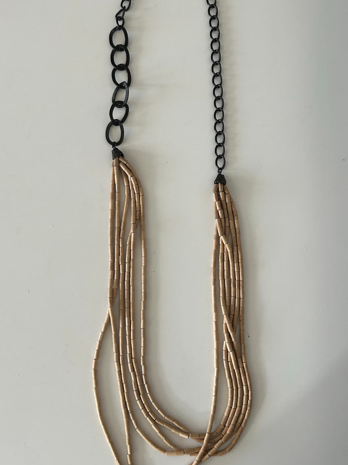 우드 태슬 레이어드 롱목걸이 상품이미지2