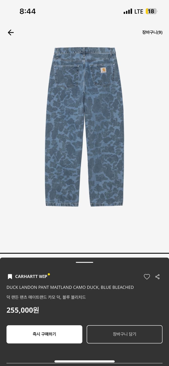 칼하트 윕 덕 랜든 팬츠 duck landon 상품이미지2