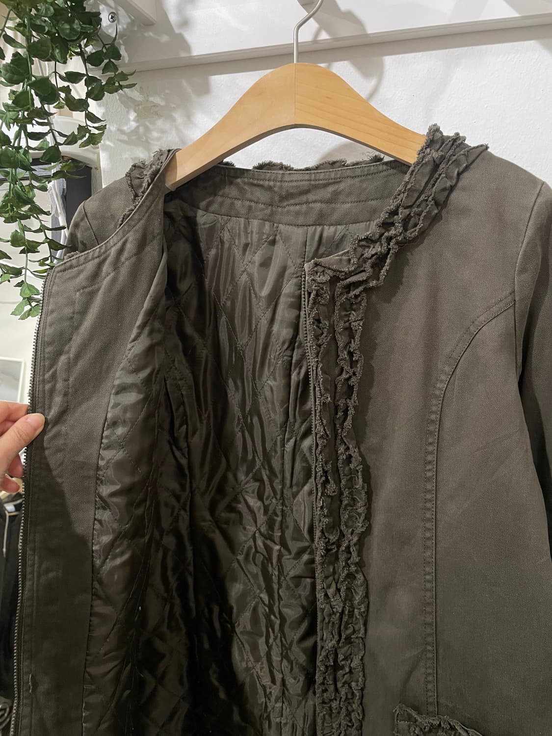 d.g.y 모리걸 레이스 누빔 야상 상품이미지9