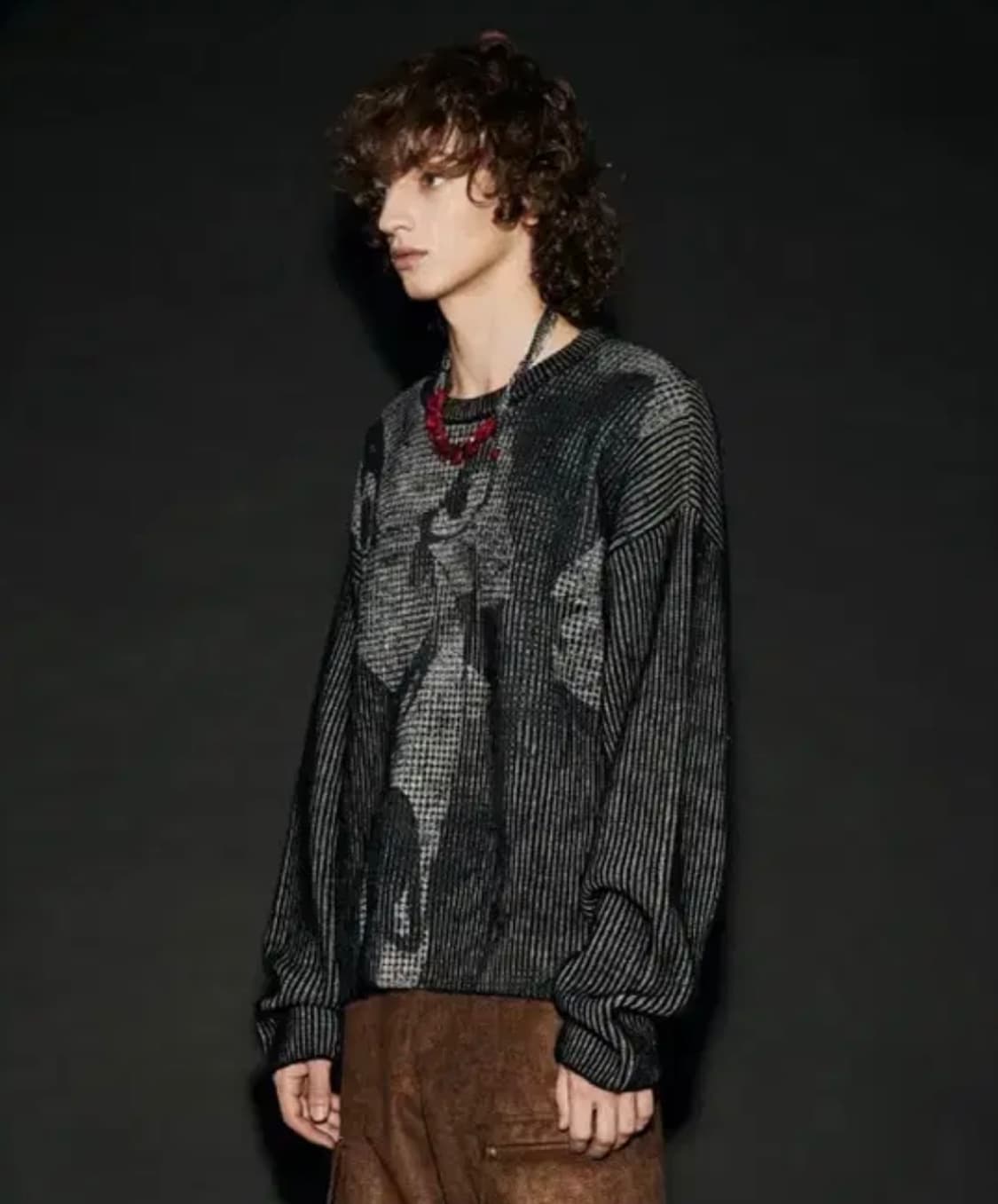 메종미네드 모노크롬 라이온킹 니트, L 상품이미지2