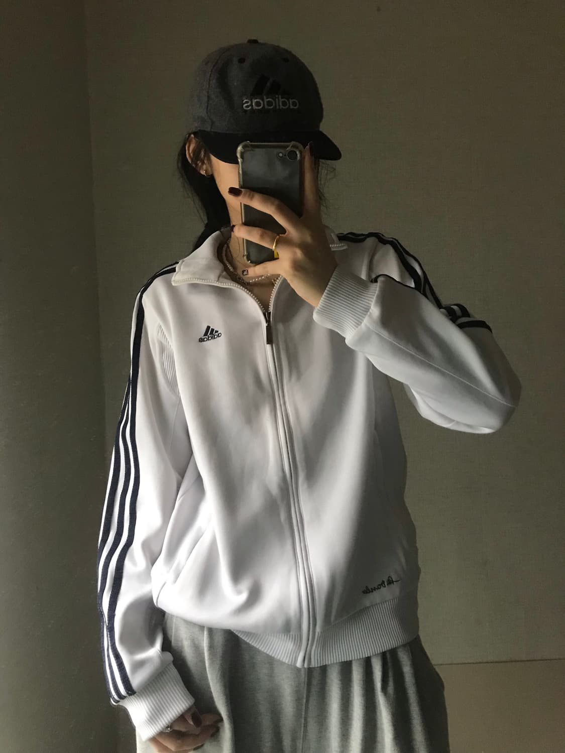 아디다스 화이트 네이비 져지 상품이미지1