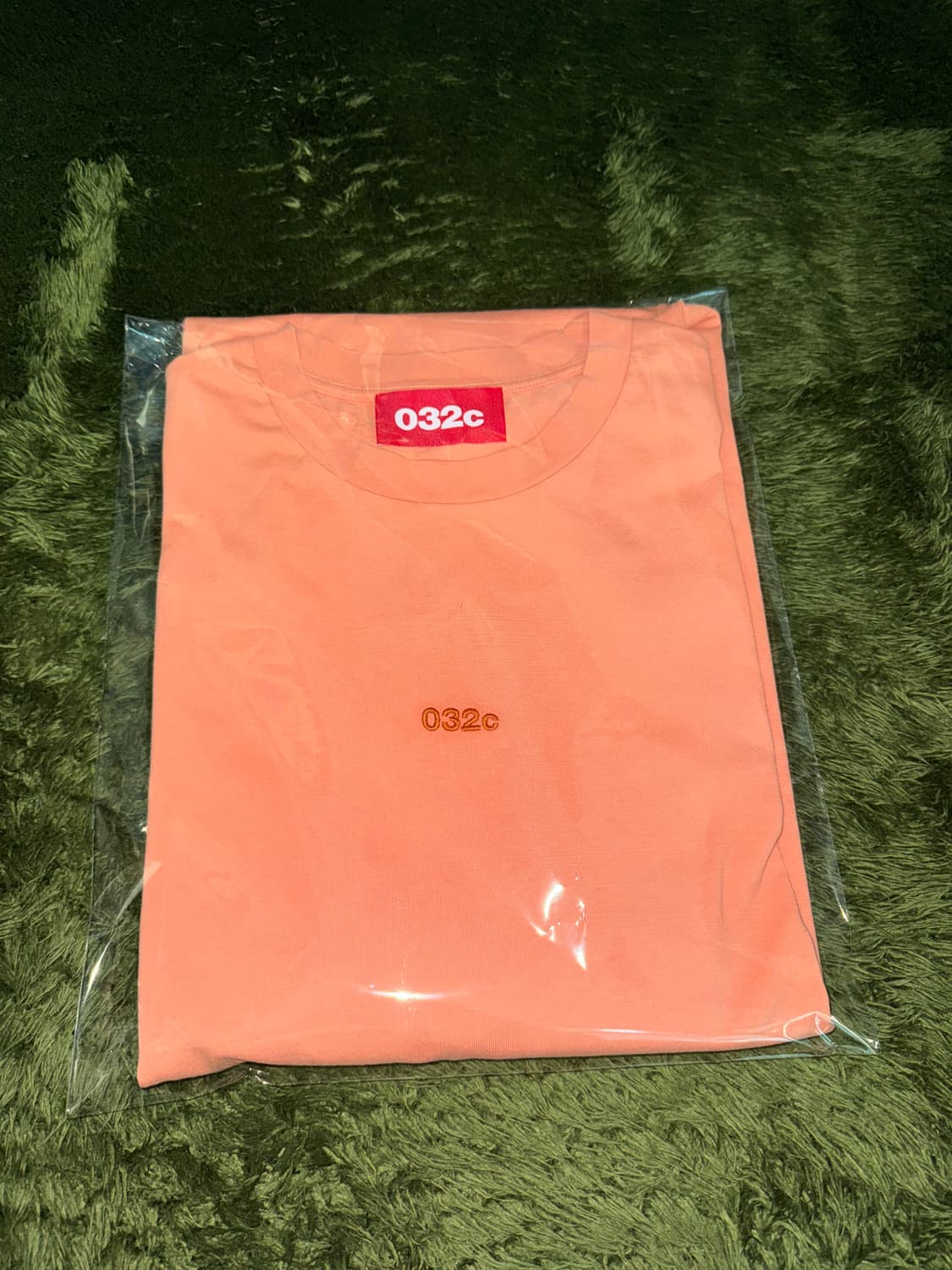 [XL] 032C 자수 로고 티셔츠 오버사이즈 실루엣 오렌지 테라코타 상품이미지10