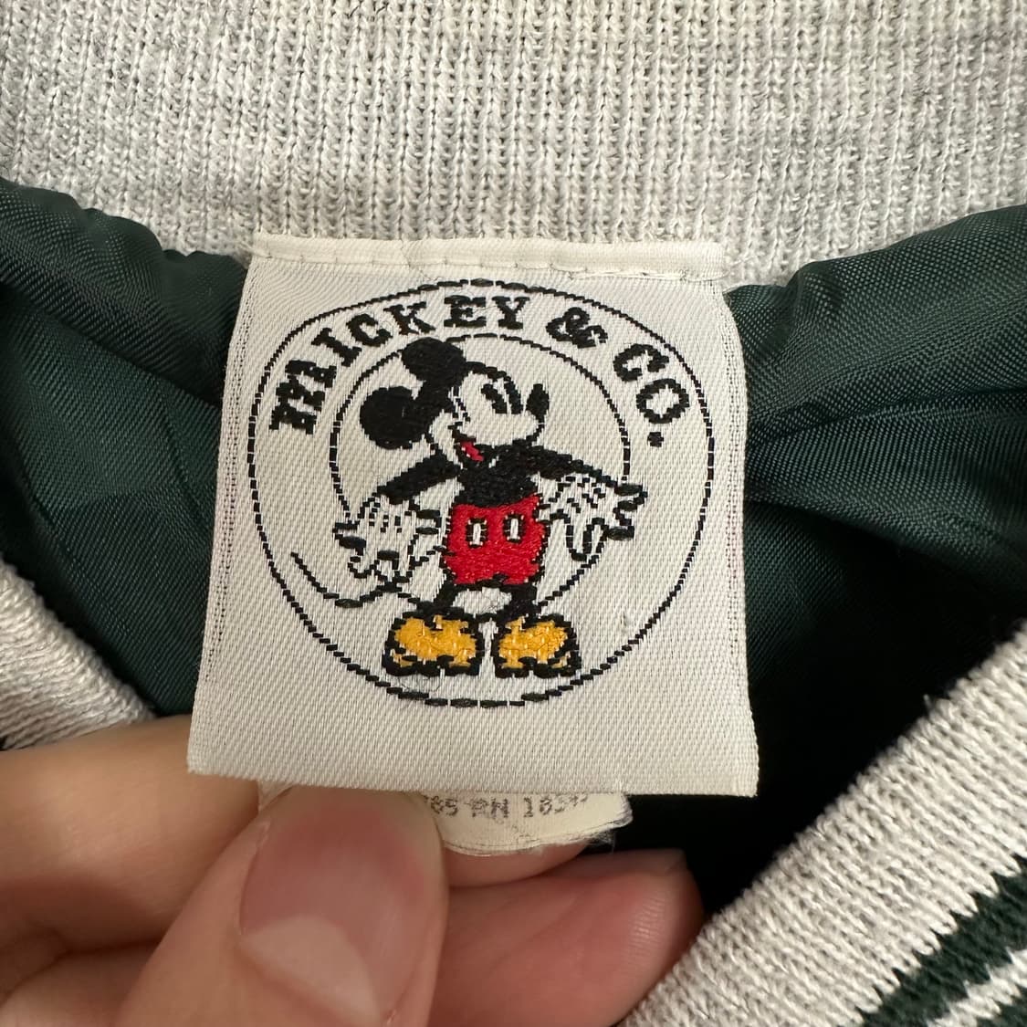 90‘s 디즈니 미키 스웻 바시티자켓 상품이미지4