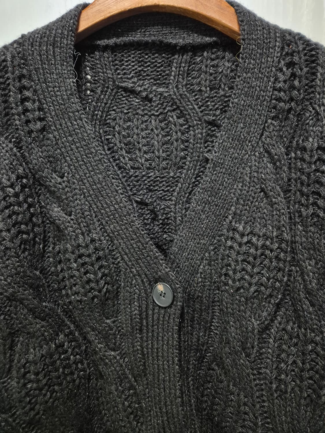 블랙 케이블 니트 가디건 상품이미지6