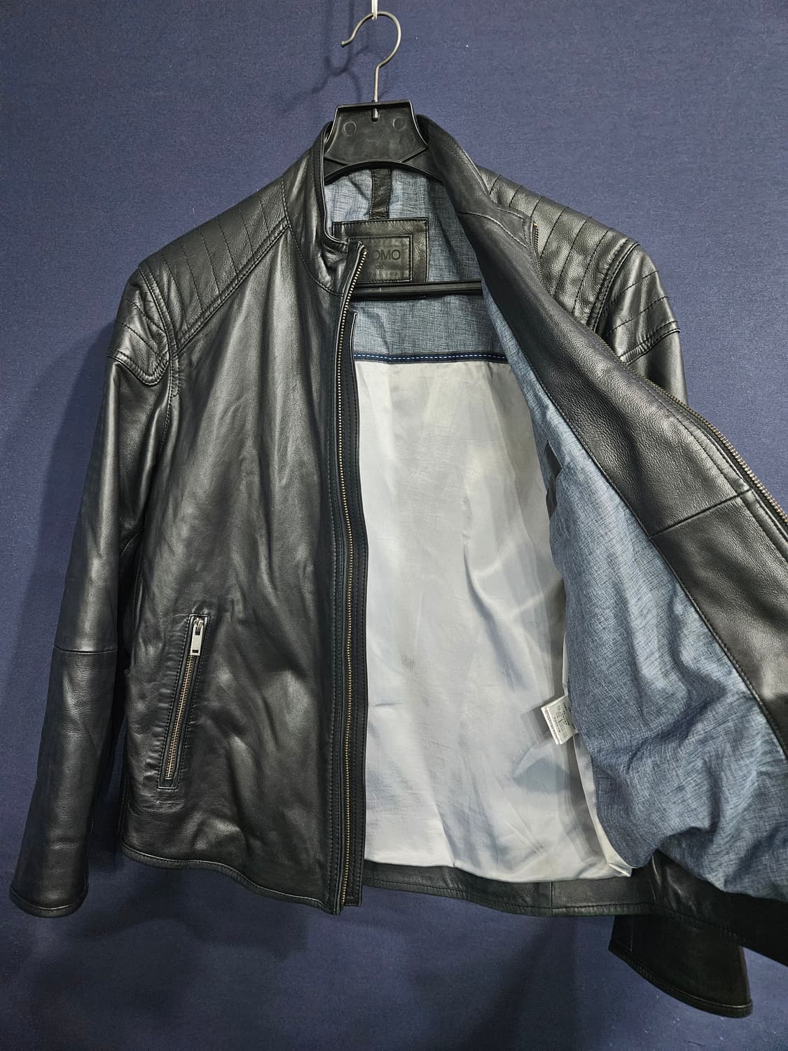 워모 블랙 남성 슬림핏 100 양가죽 자켓  상품이미지8