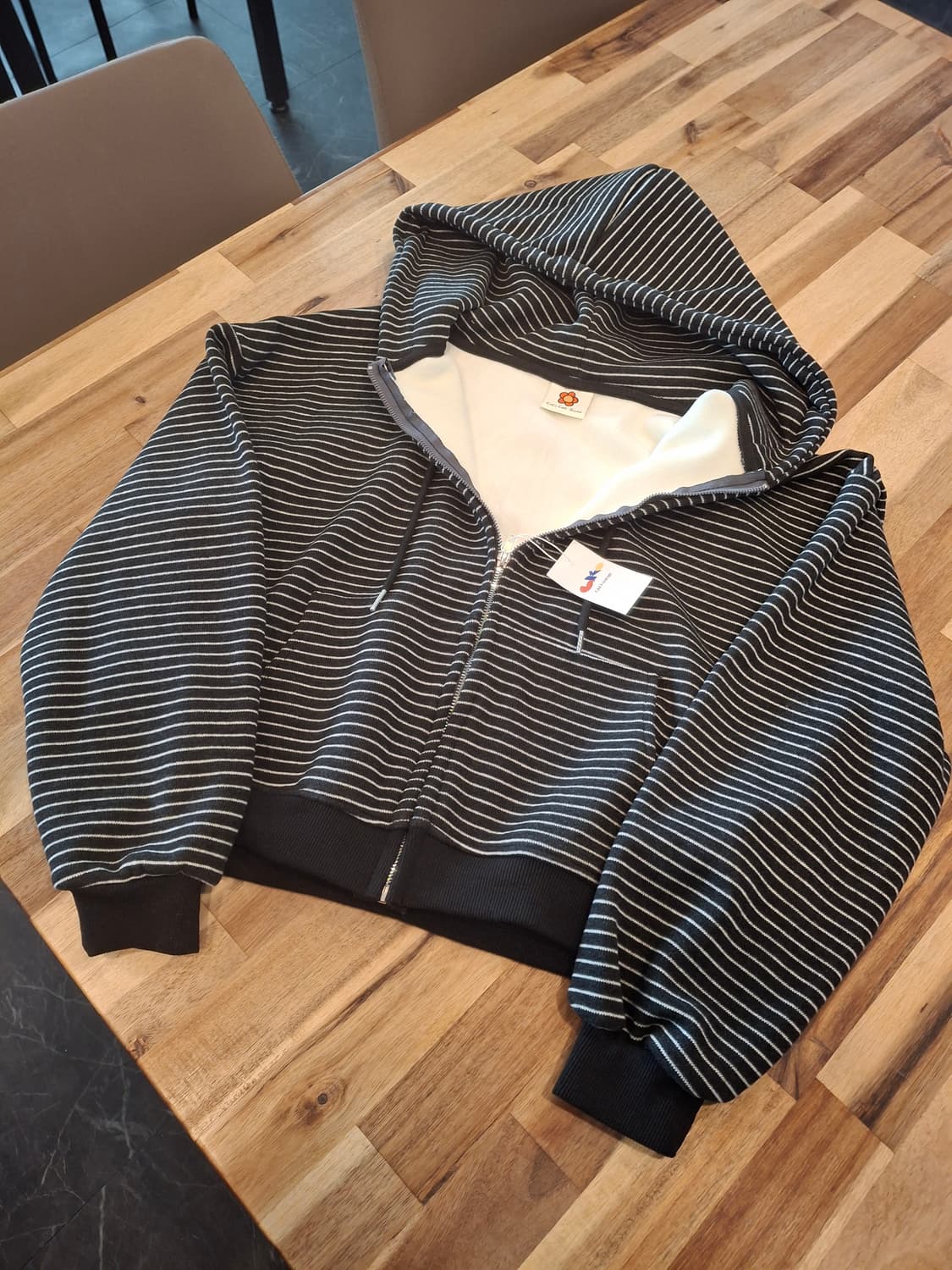 (마지막특가) 스트라이프 후드집업 프리 상품이미지5