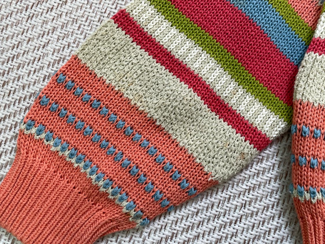 빈티지 cam 멀티컬러 코튼 가디건 상품이미지8