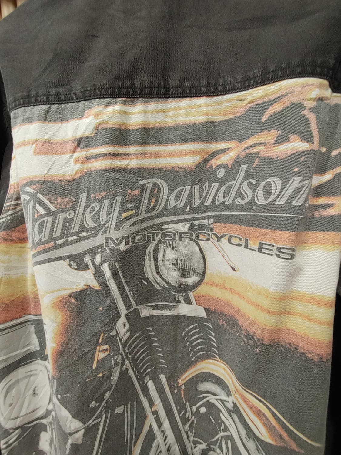 무배) 할리 데이비슨 데님 셔츠 - L 상품이미지6