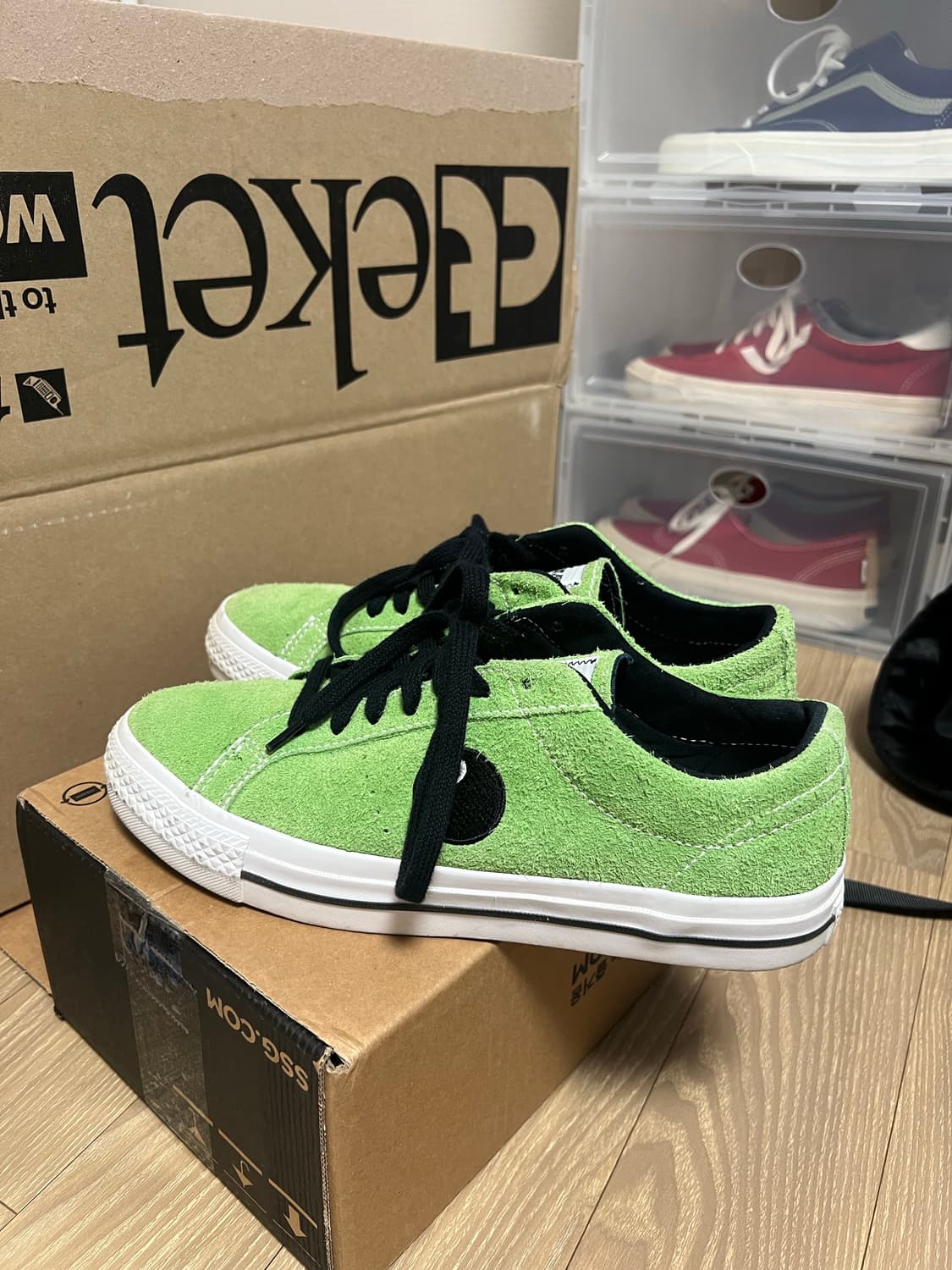 컨버스 x 스투시 원스카 프로 로우 8볼 그린 260 상품이미지3