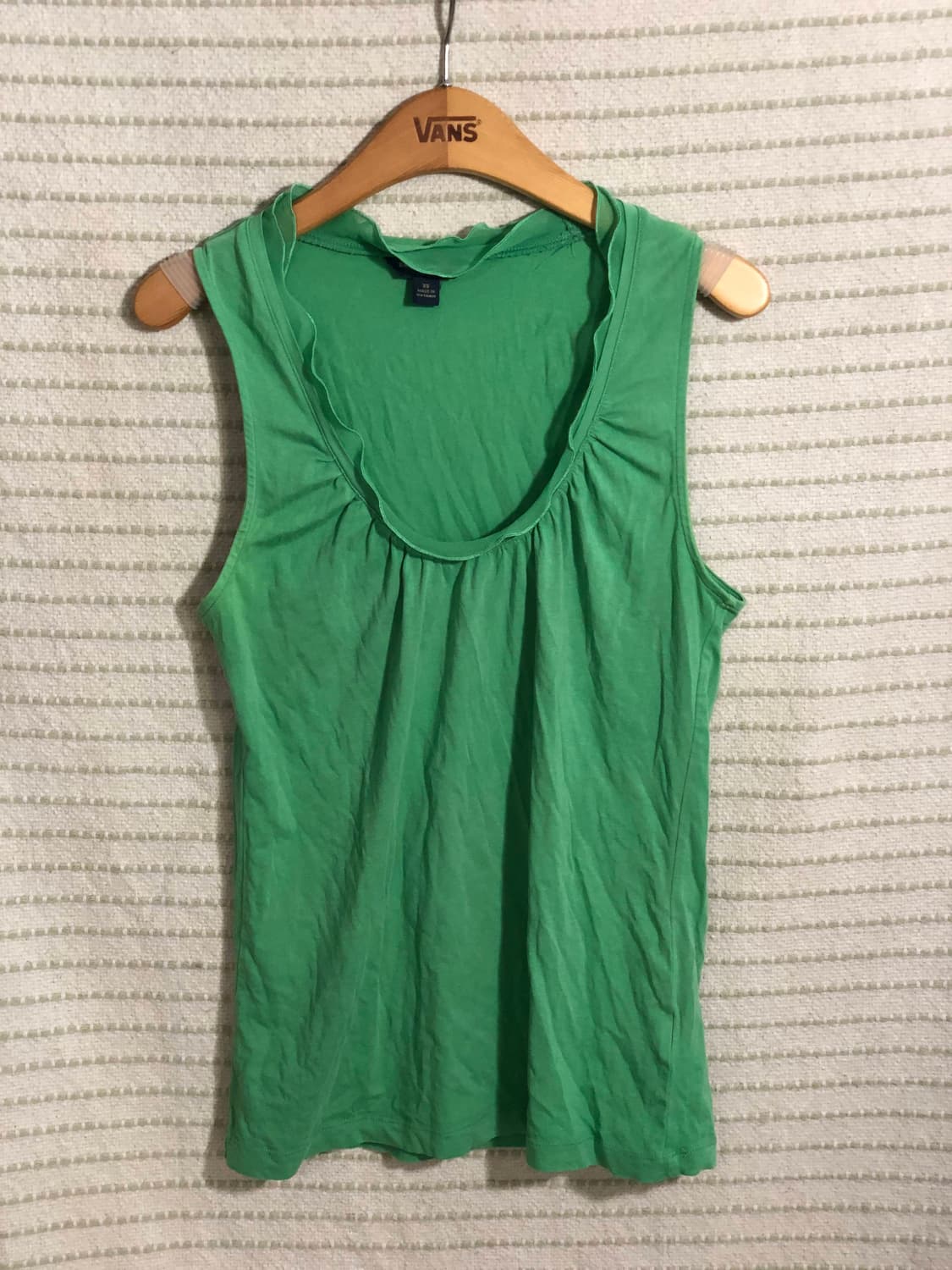 바나나리퍼블릭 그린 코튼 민소매 티셔츠 모리걸 레이어드 나시 상품이미지1