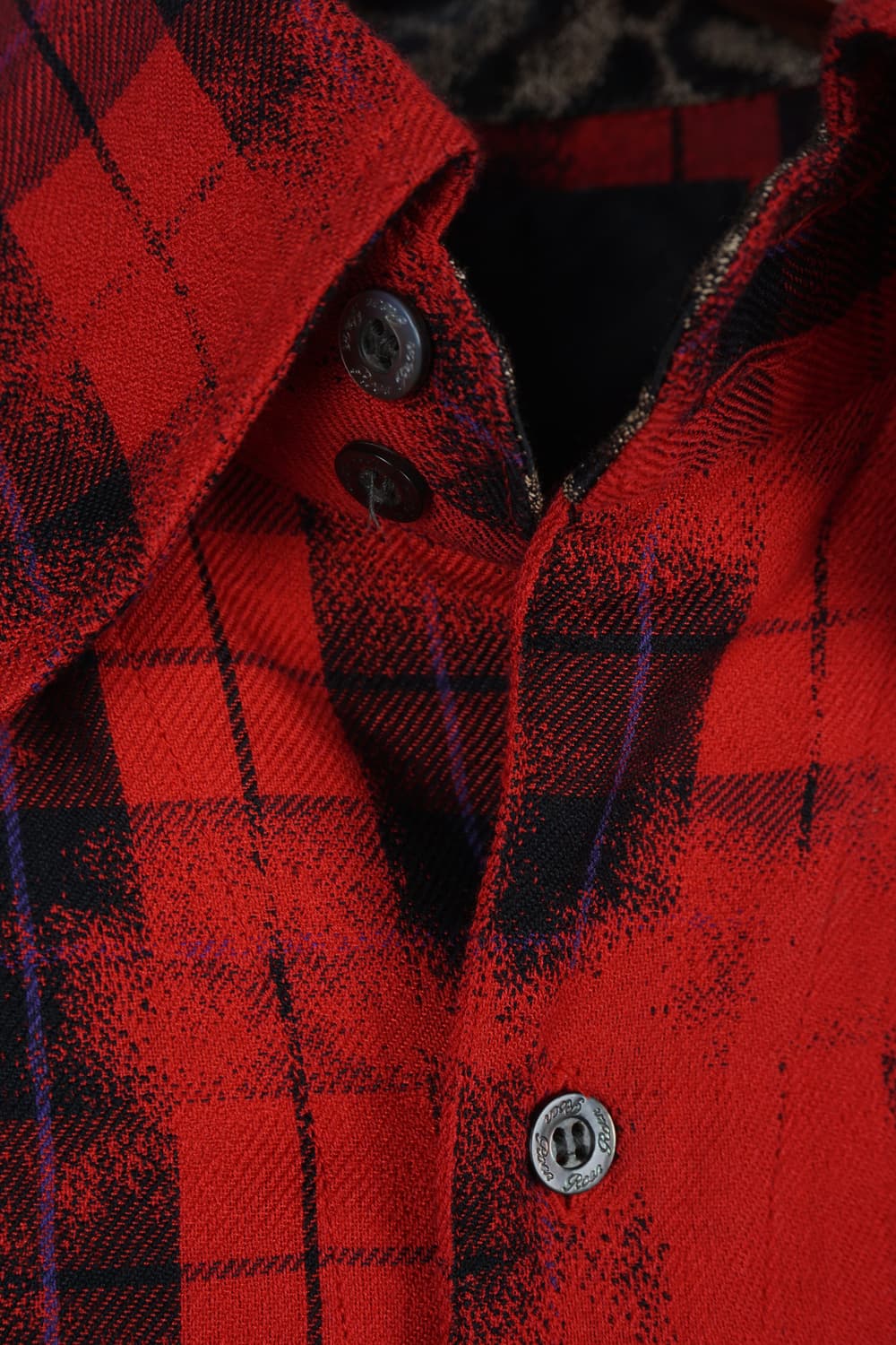  ROEN skull rhinestone flannel shirt 상품이미지4