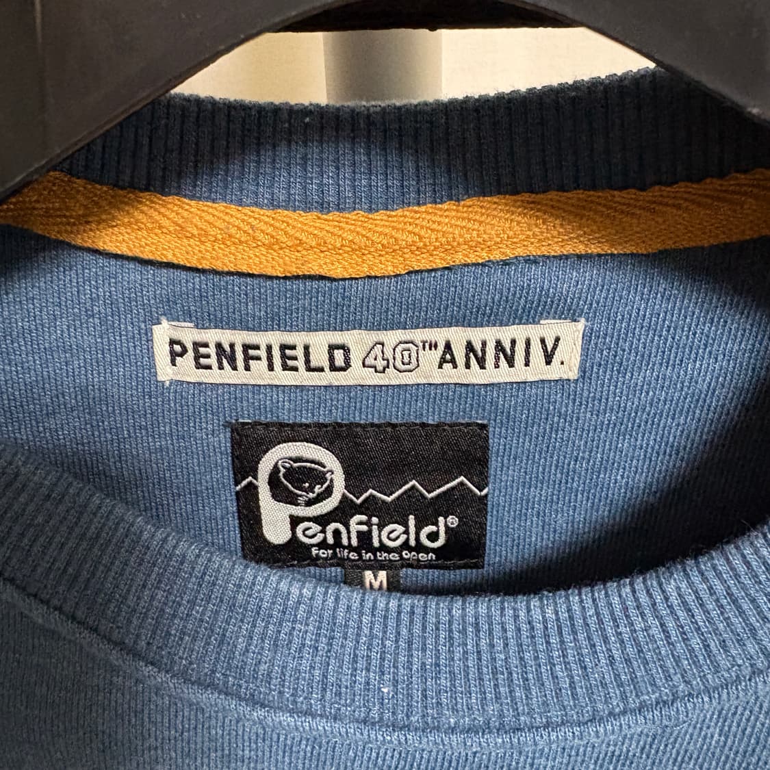 펜필드 40주년 아웃라인 로고 맨투맨 스웻셔츠 / 블루, M 상품이미지4