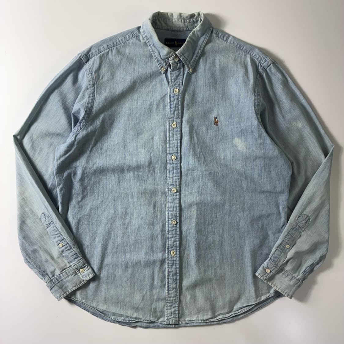 Polo  폴로 랄프로렌 자수 코튼 샴브레이 셔츠  상품이미지1