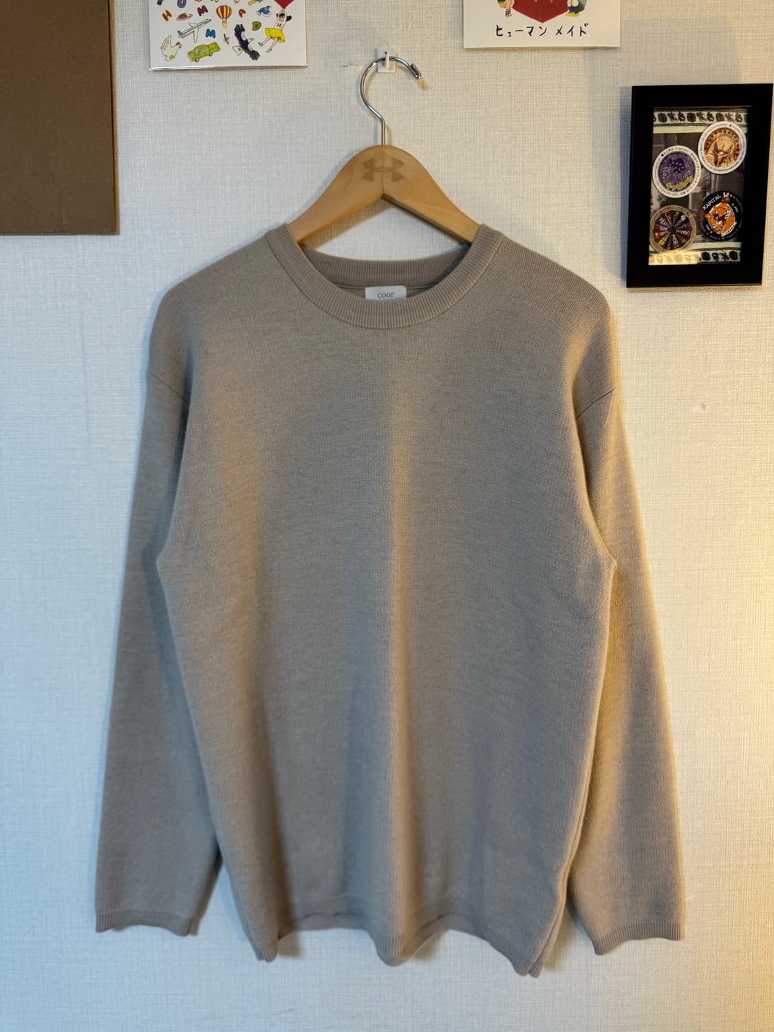 [L]쿠어 라운드넥 울 니트 아이보리 상품이미지1