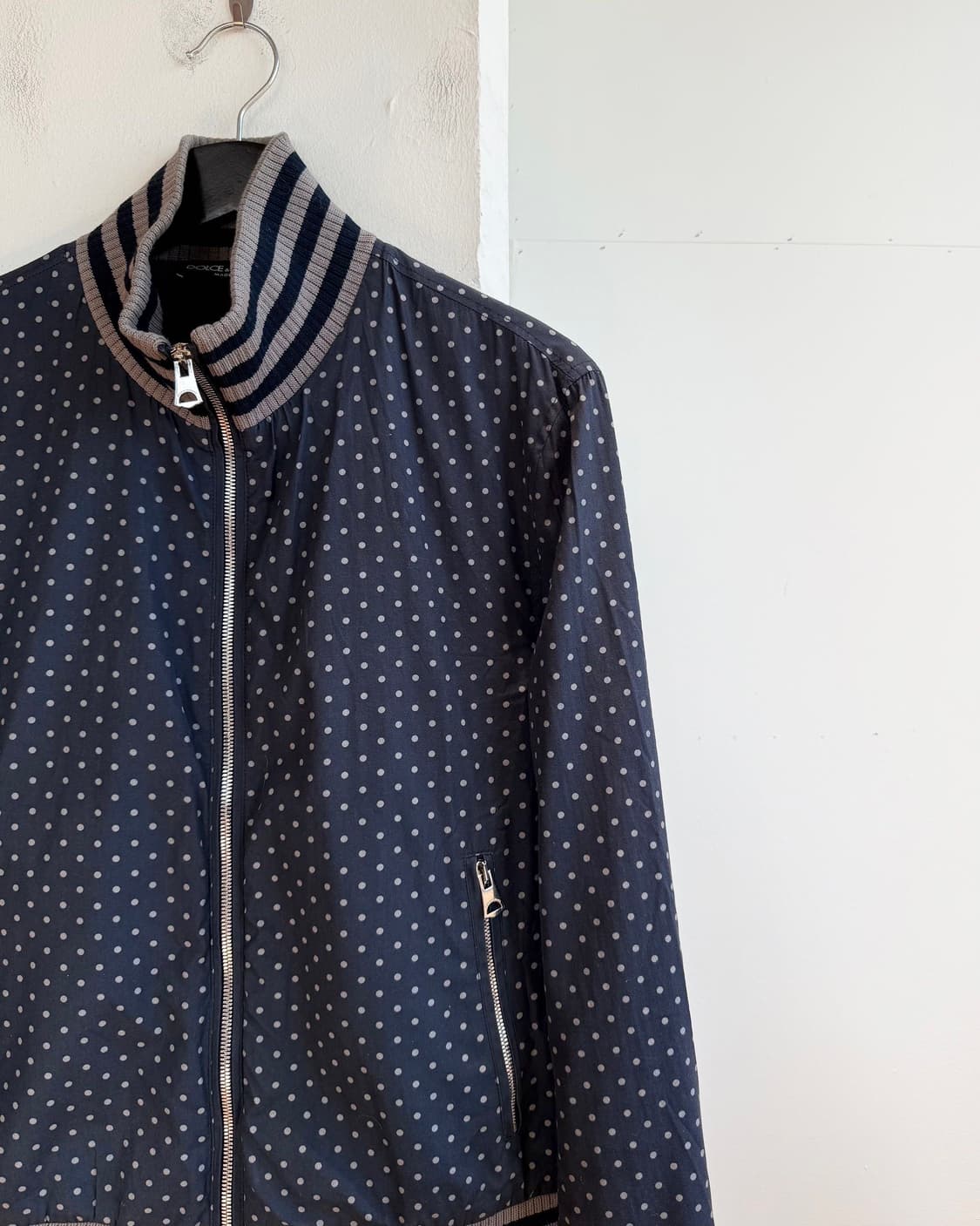 돌체앤가바나 네이비 도트패턴 블루종 자켓  상품이미지5
