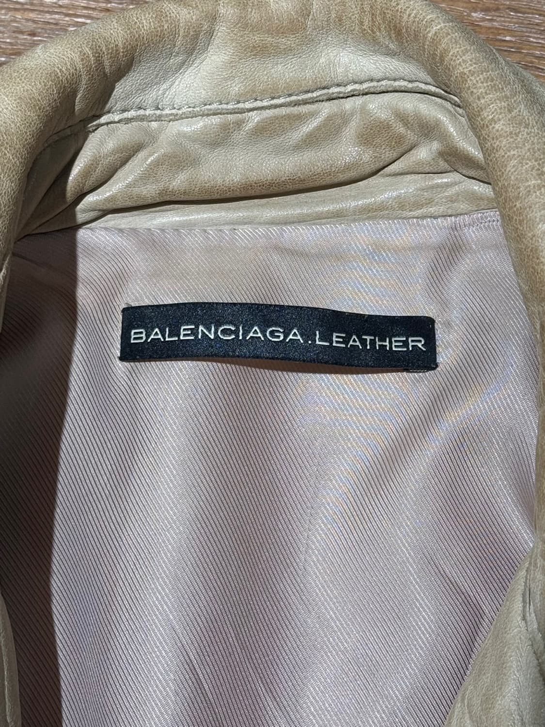 발렌시아가 09s 베이지 모터 램스킨 레더 자켓 상품이미지7