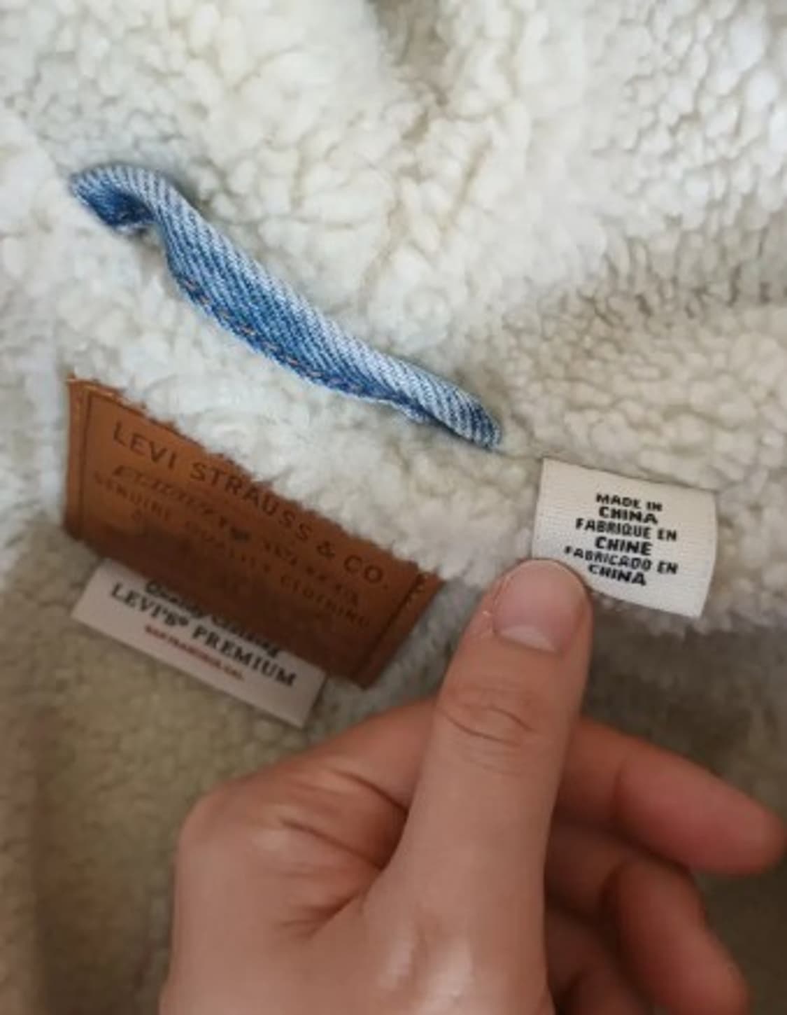 리바이스프리미엄 뽀글이데님후드점퍼 M사이즈 상품이미지5