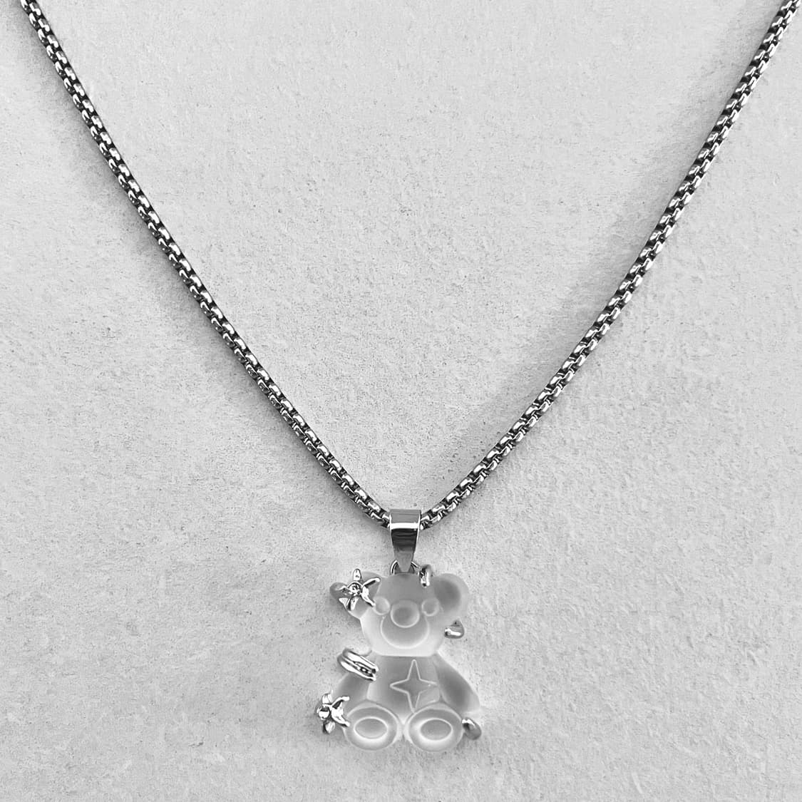 큐빅 베어 목걸이 상품이미지1