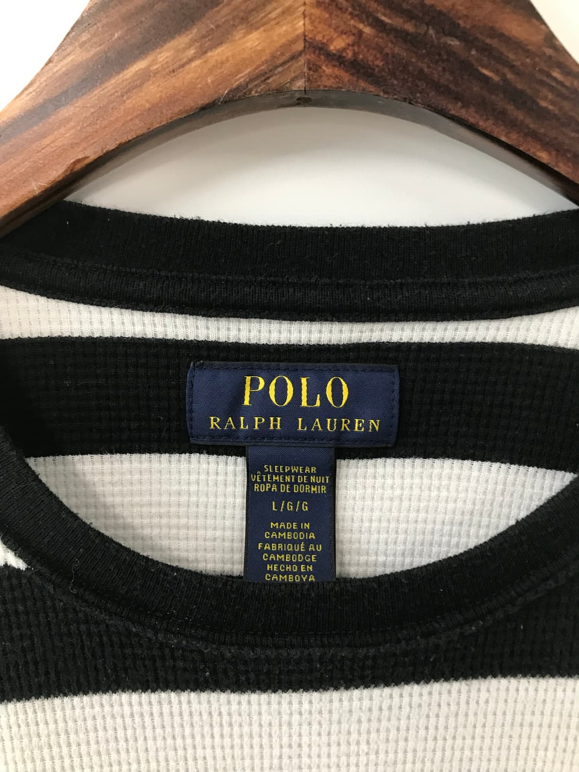 폴로 랄프로렌 신형 스트라이프 오래오배색 와플 니트 상품이미지5