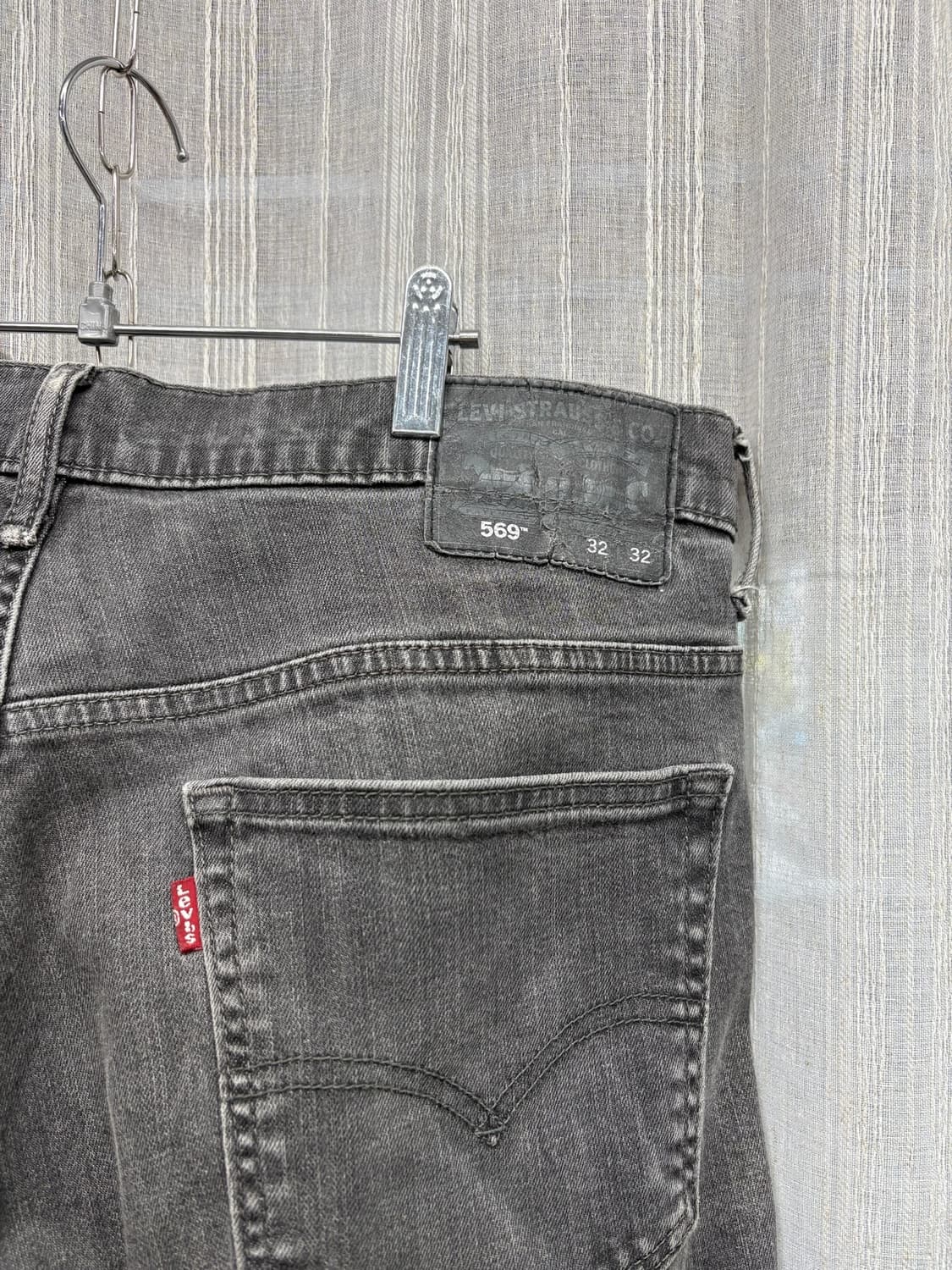 빈티지 리바이스 569 그레이 흑청 데님 팬츠 상품이미지4