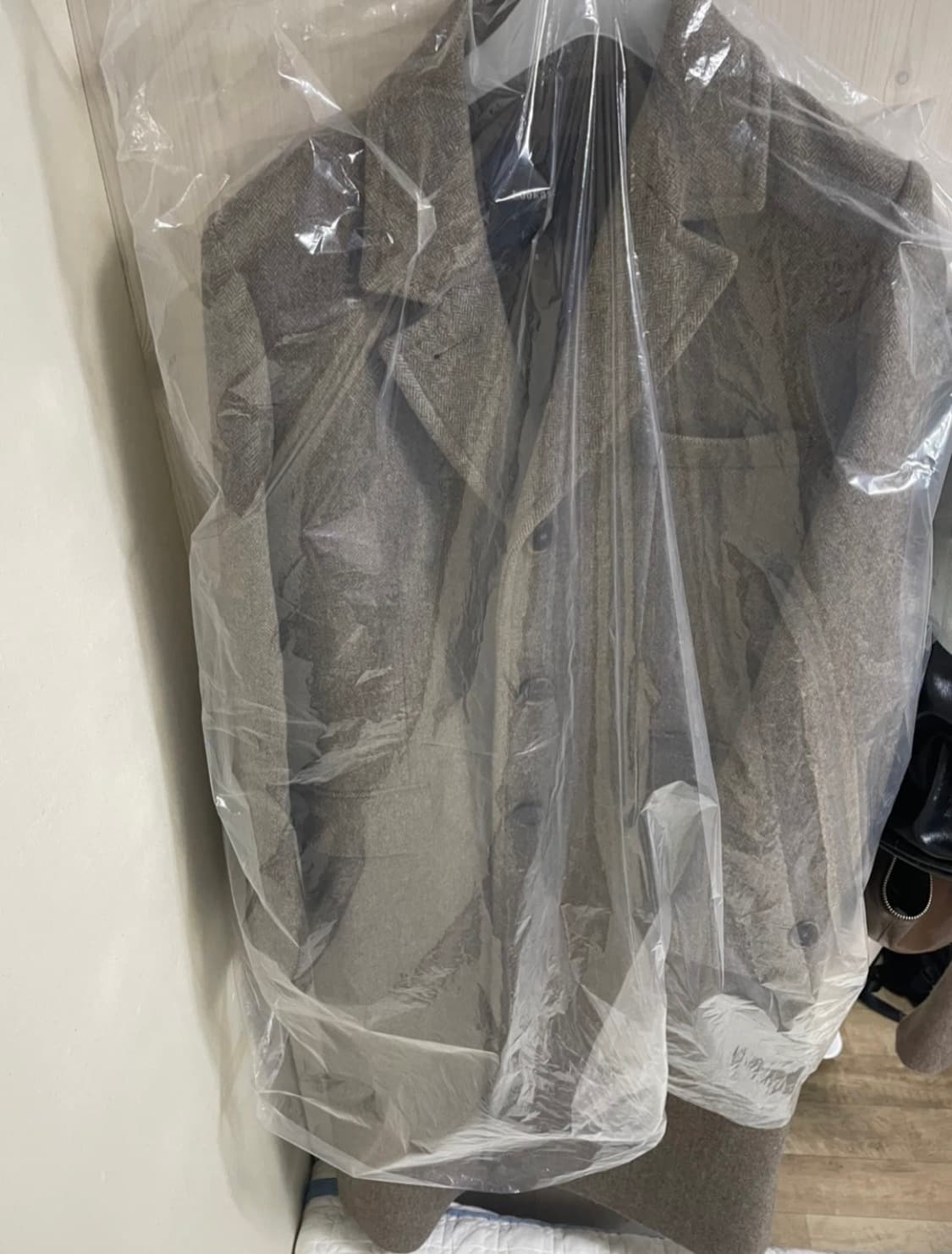 룩캐스트 소이 울 싱글 코트 [브라운 헤링본 S] 상품이미지3