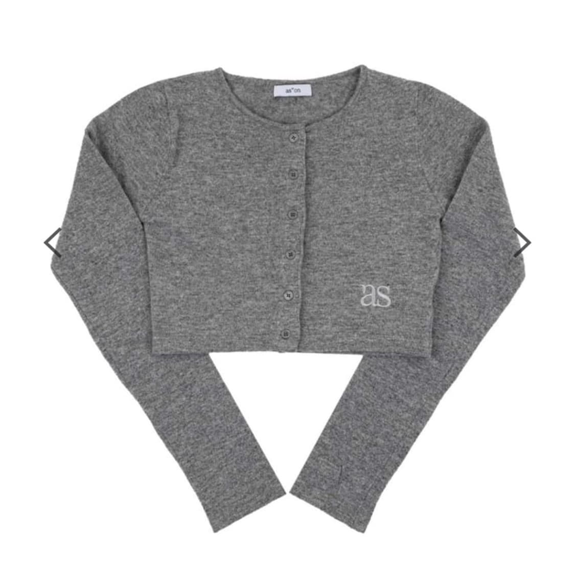 애즈온 리스 울 가디건 그레이 상품이미지1