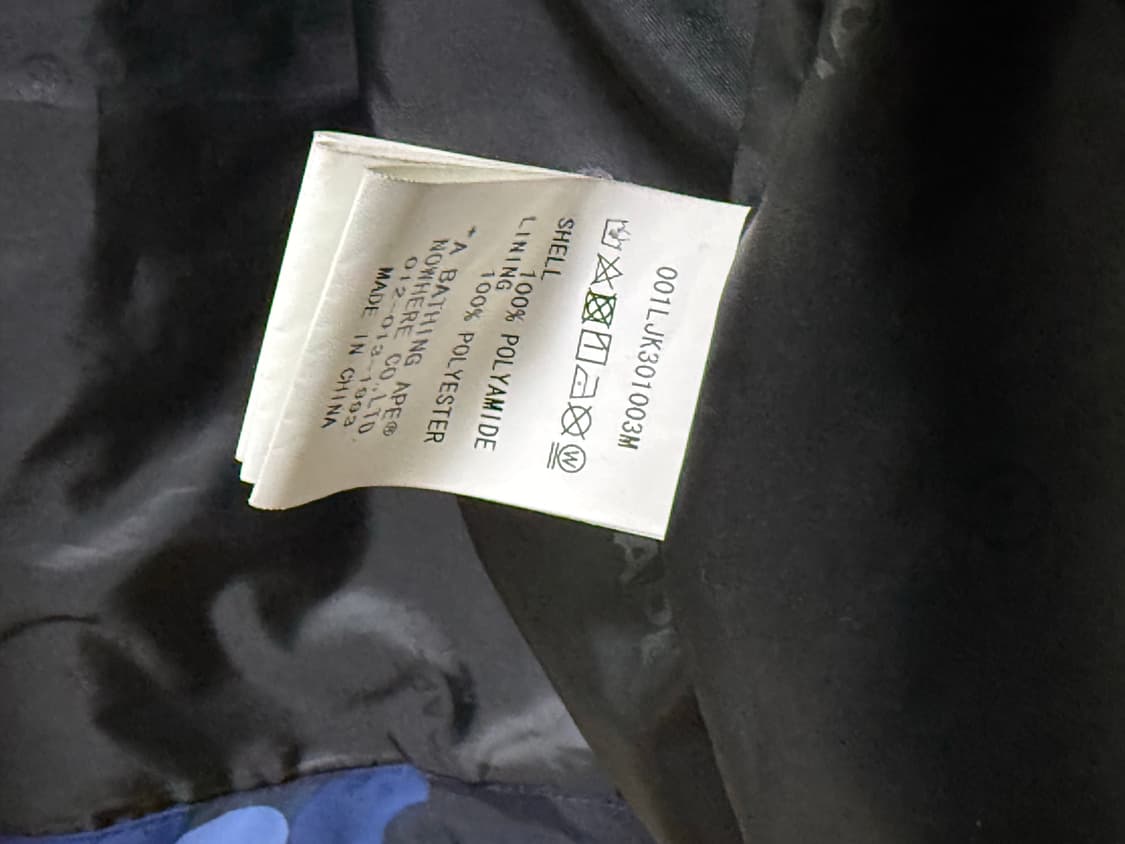 베이프 컬러 카모 스노우보드 자켓 네이비 S 상품이미지6