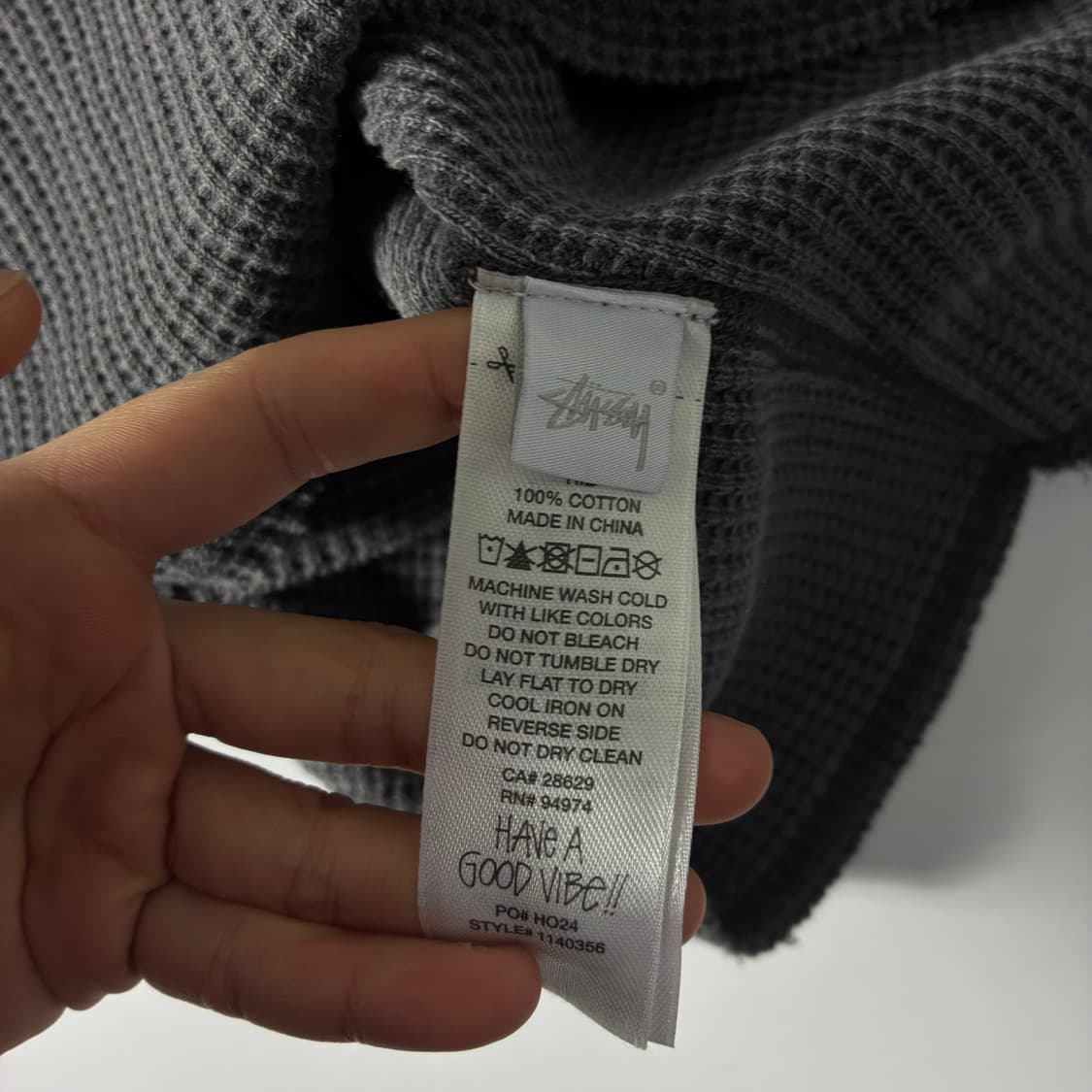 Stussy  스투시 래글런 써멀 롱슬리브 크루 워시드 니트  상품이미지8