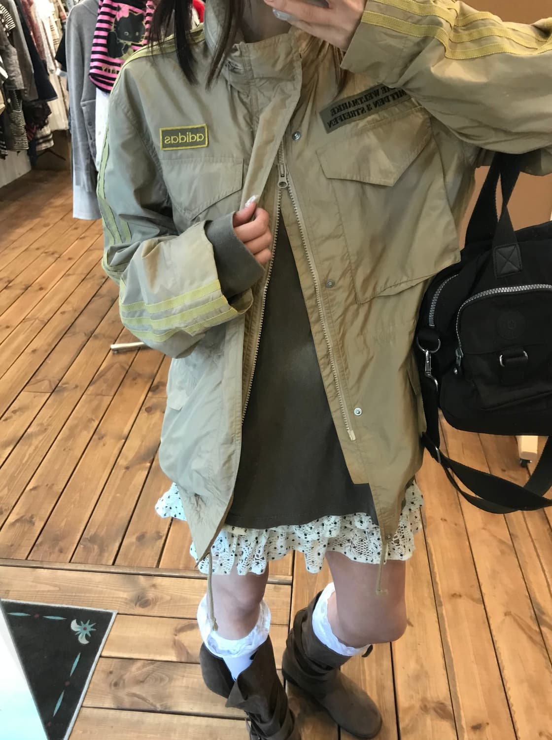 아디다스 베이지 바람막이 자켓  상품이미지6