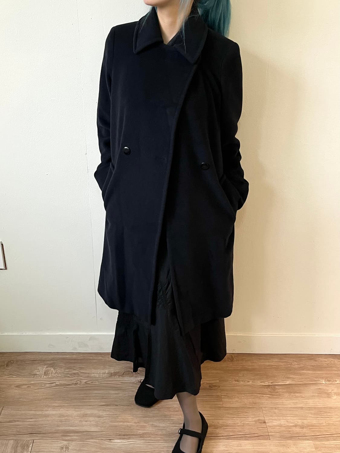 막스마라 앙고라 블랙 코트 상품이미지5