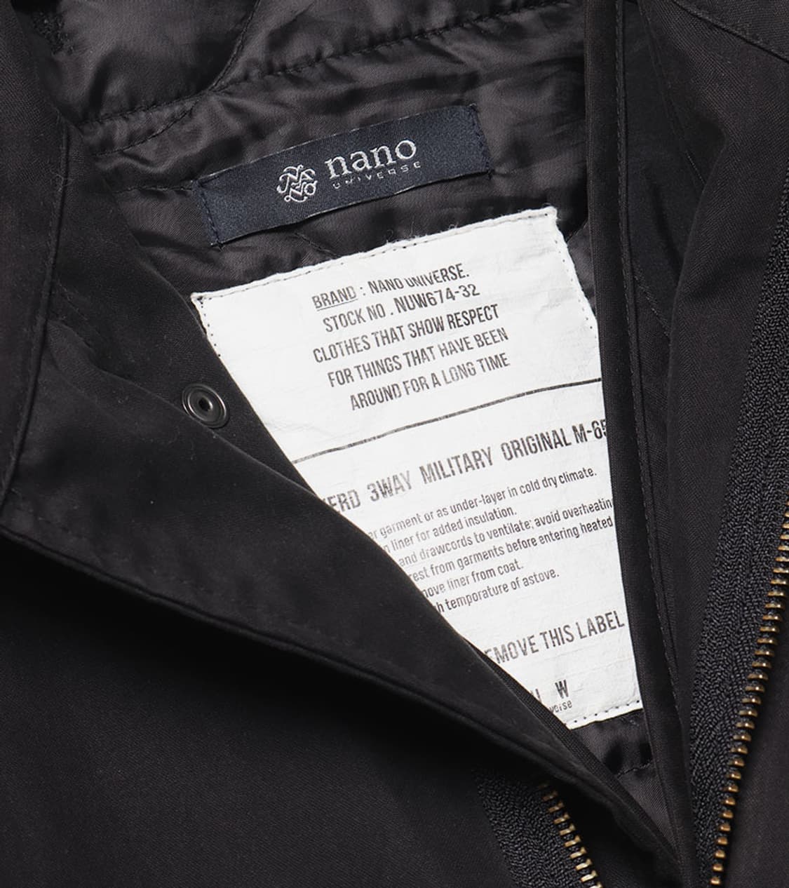 NANO UNIVERSE - 23FW MILITARY SHORT PARK 상품이미지8