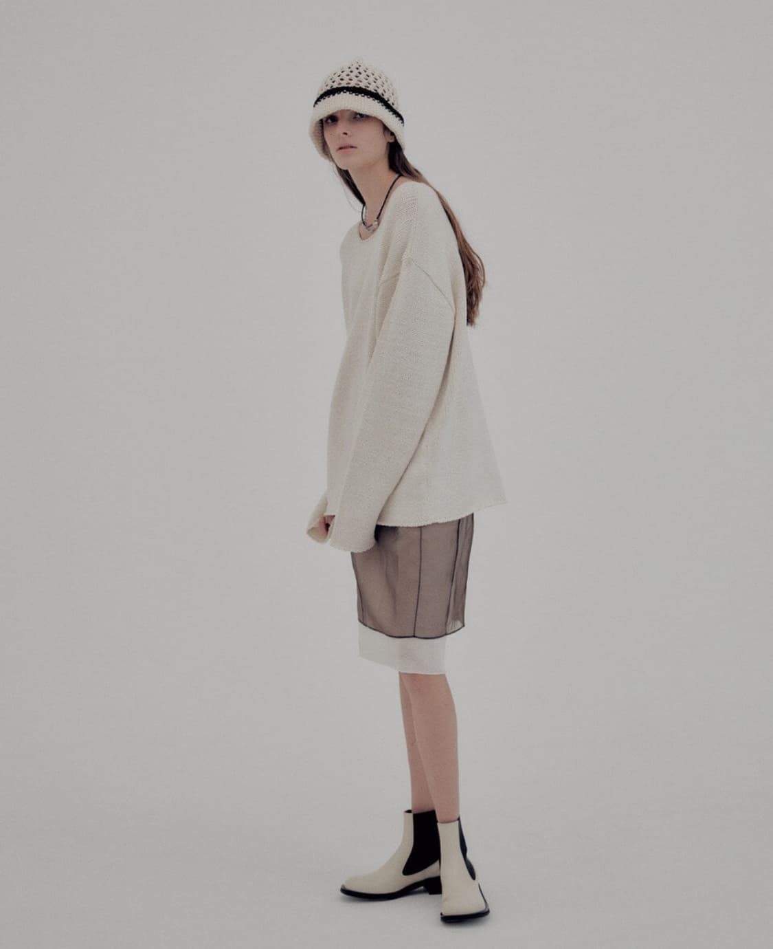 MOONSUN Honeycomb knit Hat 문선 비니 그물 상품이미지4
