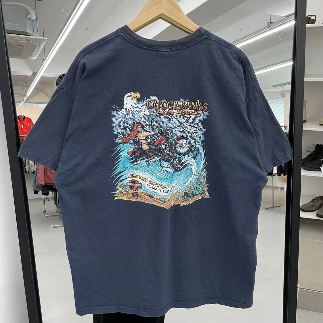 할리데이비슨 00s 트라이벌 하드 페이딩 빈티지 반팔 티셔츠 상품이미지7