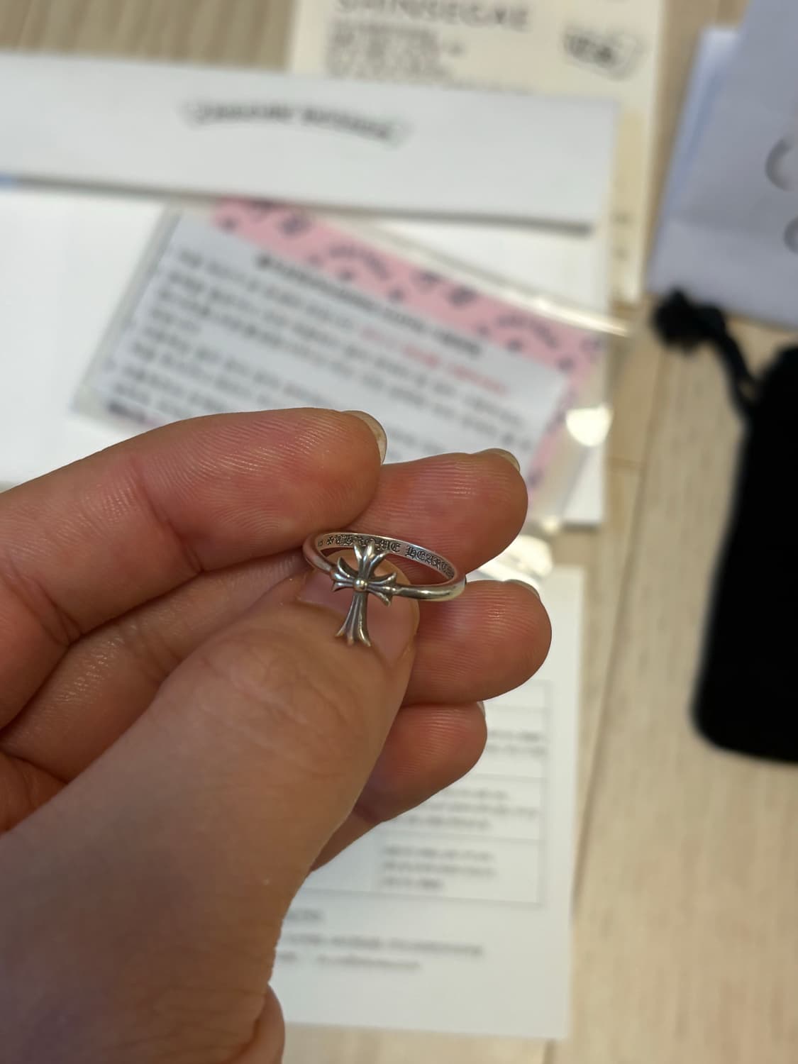 크롬하츠 버블검 크로스 링 us4 상품이미지1