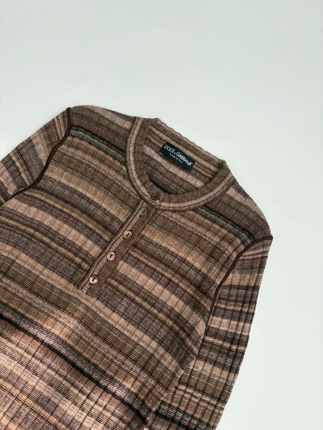 돌체앤가바나 00s 스트라이프 헨리넥 니트 드레스 상품이미지5