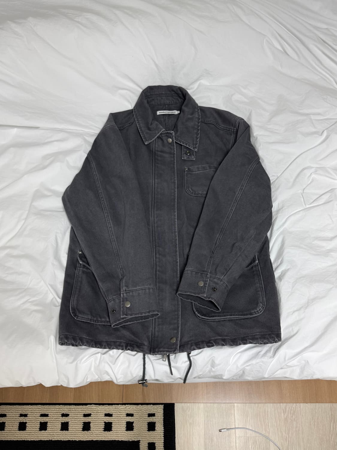 썬번프로젝트 오버사이즈드 워크 자켓 차콜  상품이미지4