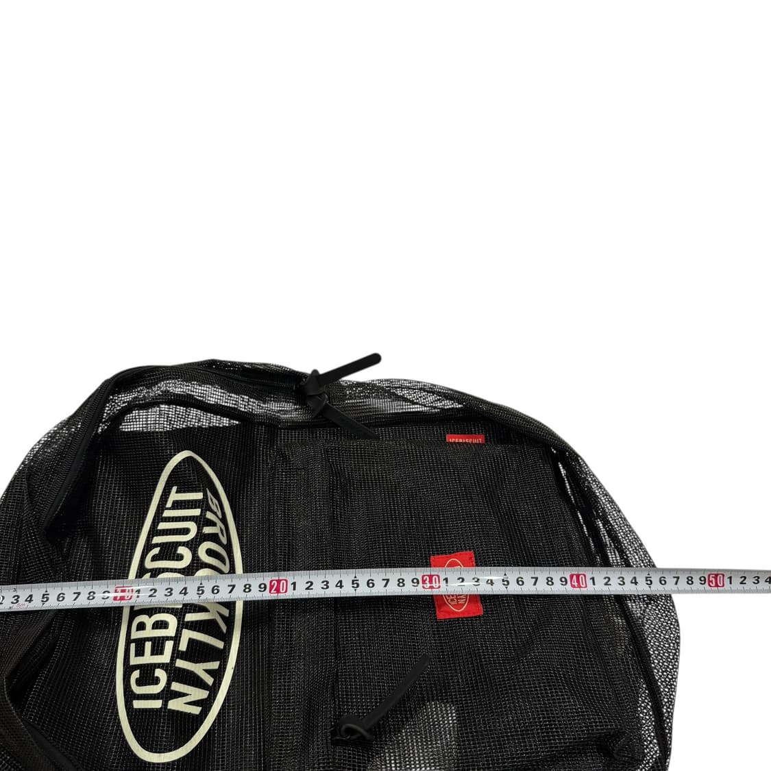 아이스비스킷 포켓 메쉬 백팩 가방 블랙 상품이미지5