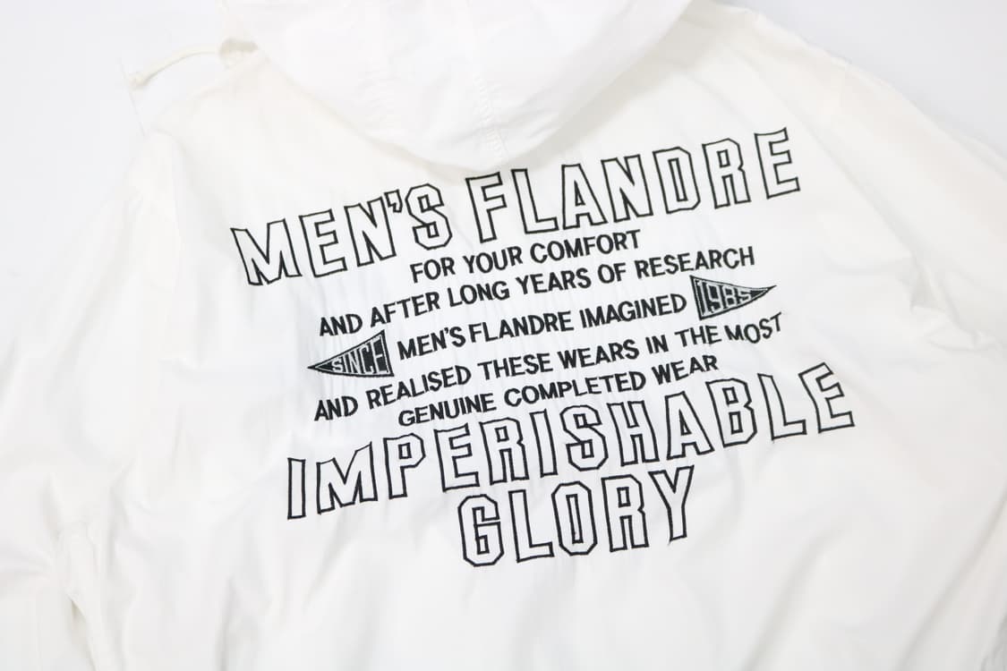 MEN'S FLANDRE 맨즈 플랑드르 빈티지 화이트 후드 집업 자켓 상품이미지3