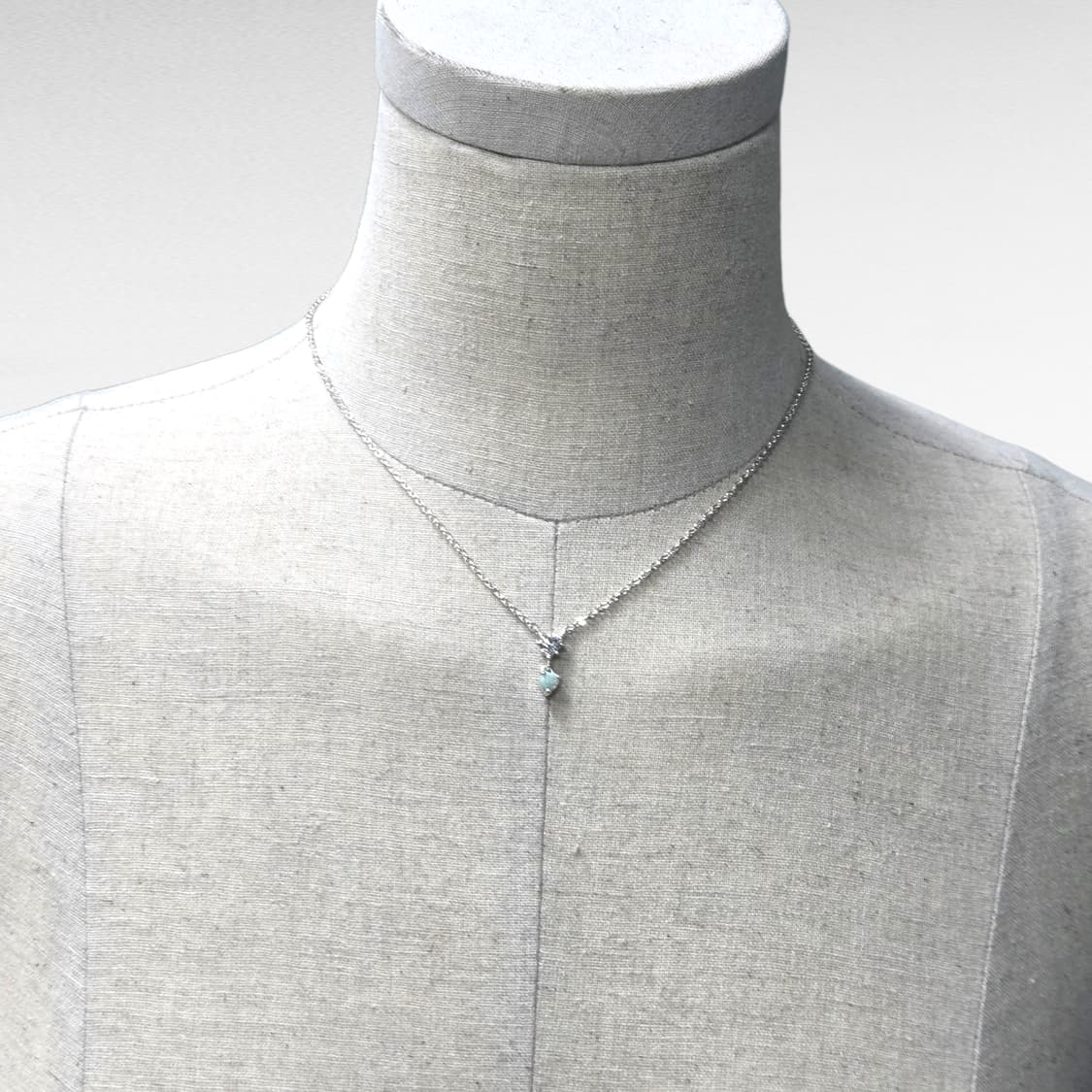 안나수이 하트 펜던트 실버 목걸이 (랩다이아 세팅) 상품이미지4