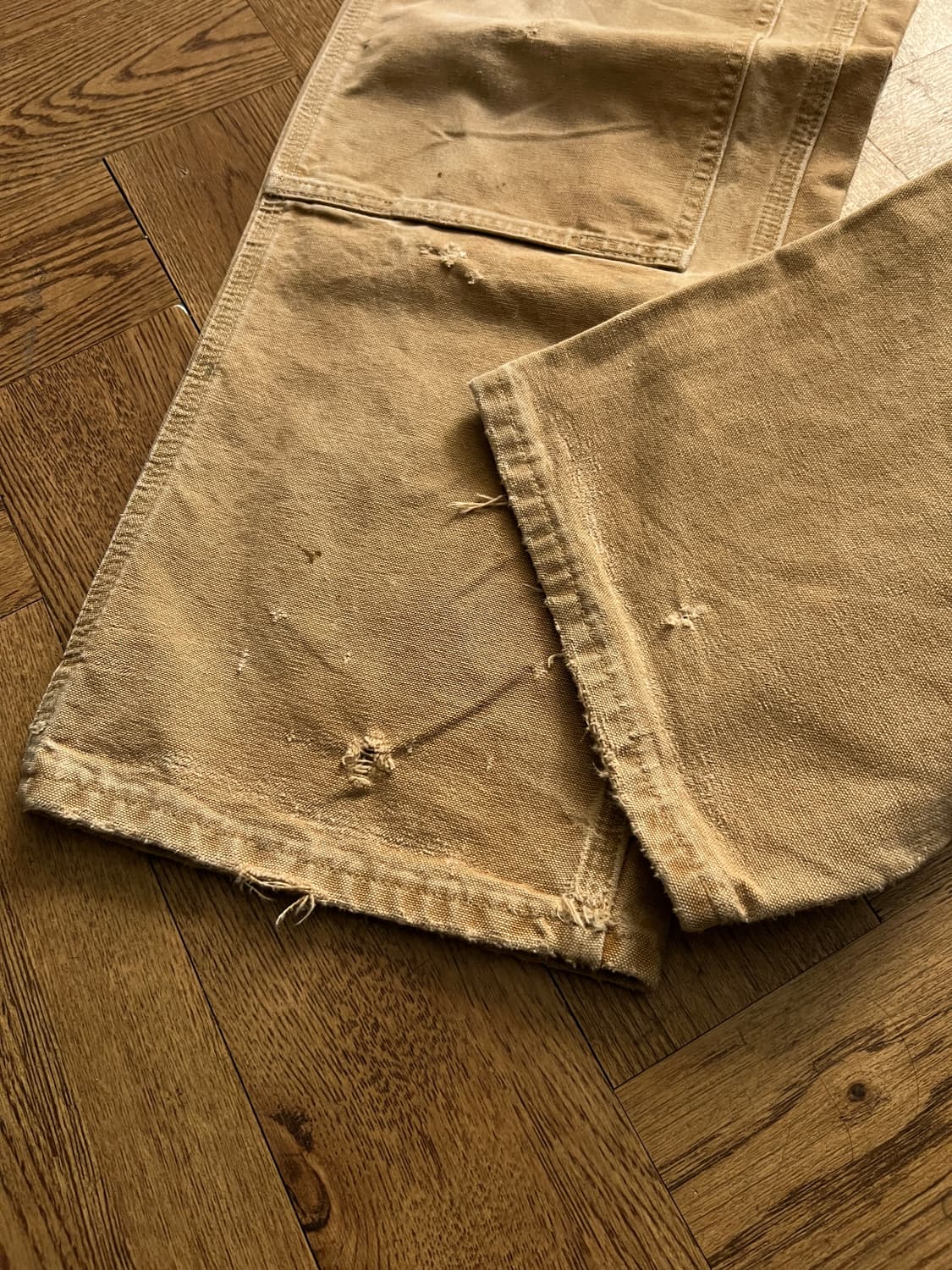 [34]칼하트 Made in USA 더티워싱 브라운 더블니 워크 팬츠 상품이미지5